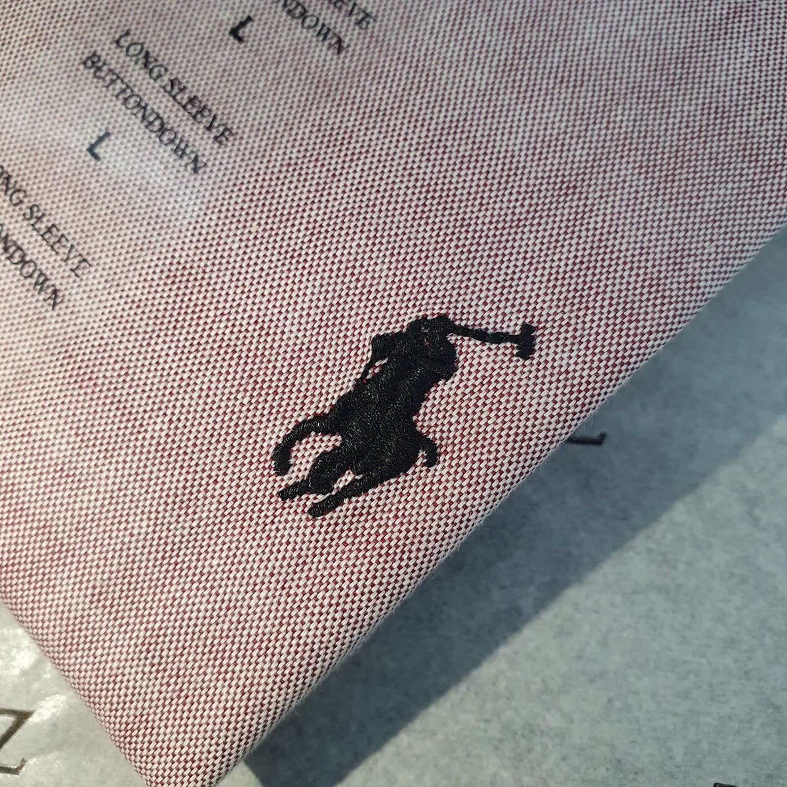Camisa Ralph Lauren Masculina Oxford Clássico Bordô Pony Preto