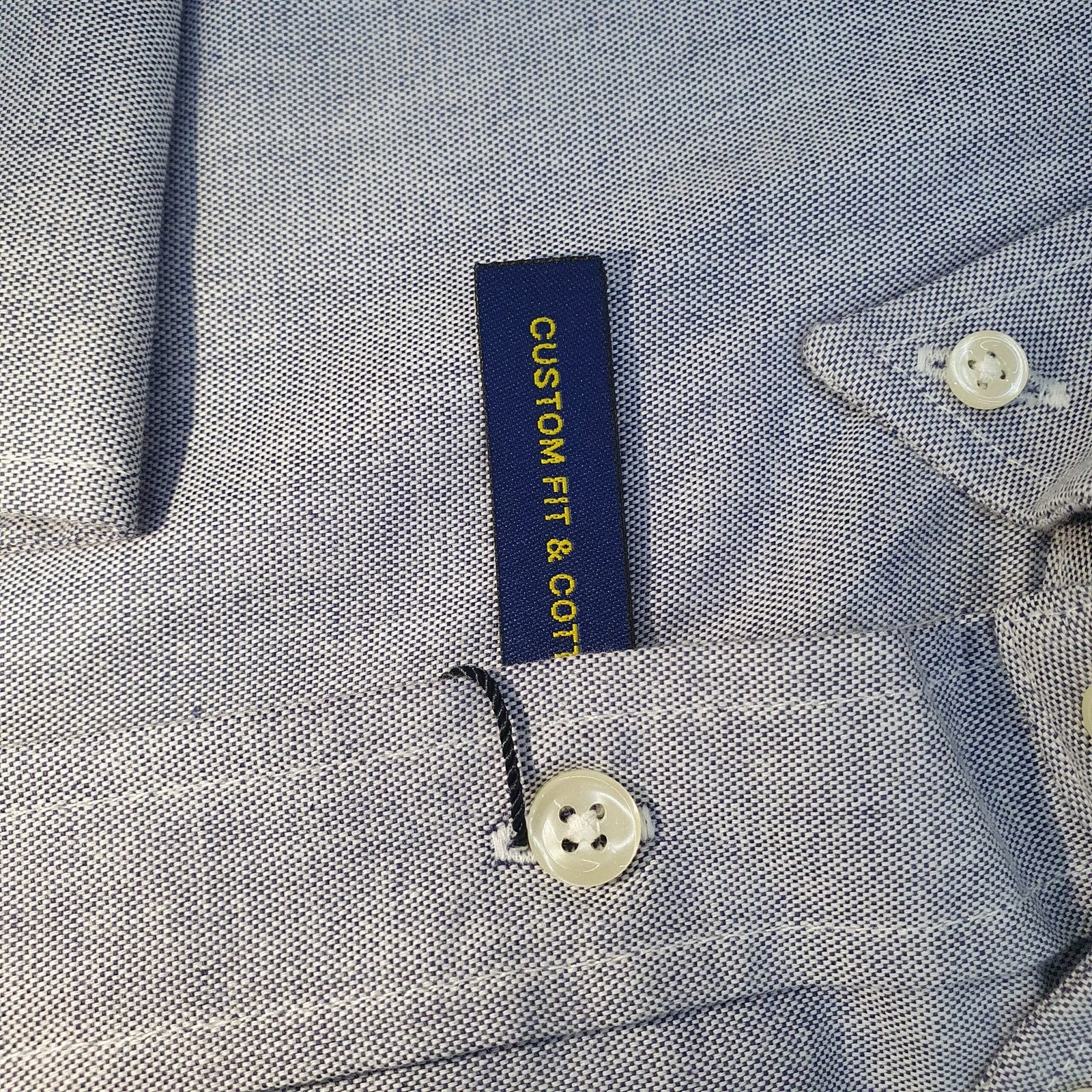 Camisa Ralph Lauren Masculina Oxford Clássico Azul Cinzento Pony Azul