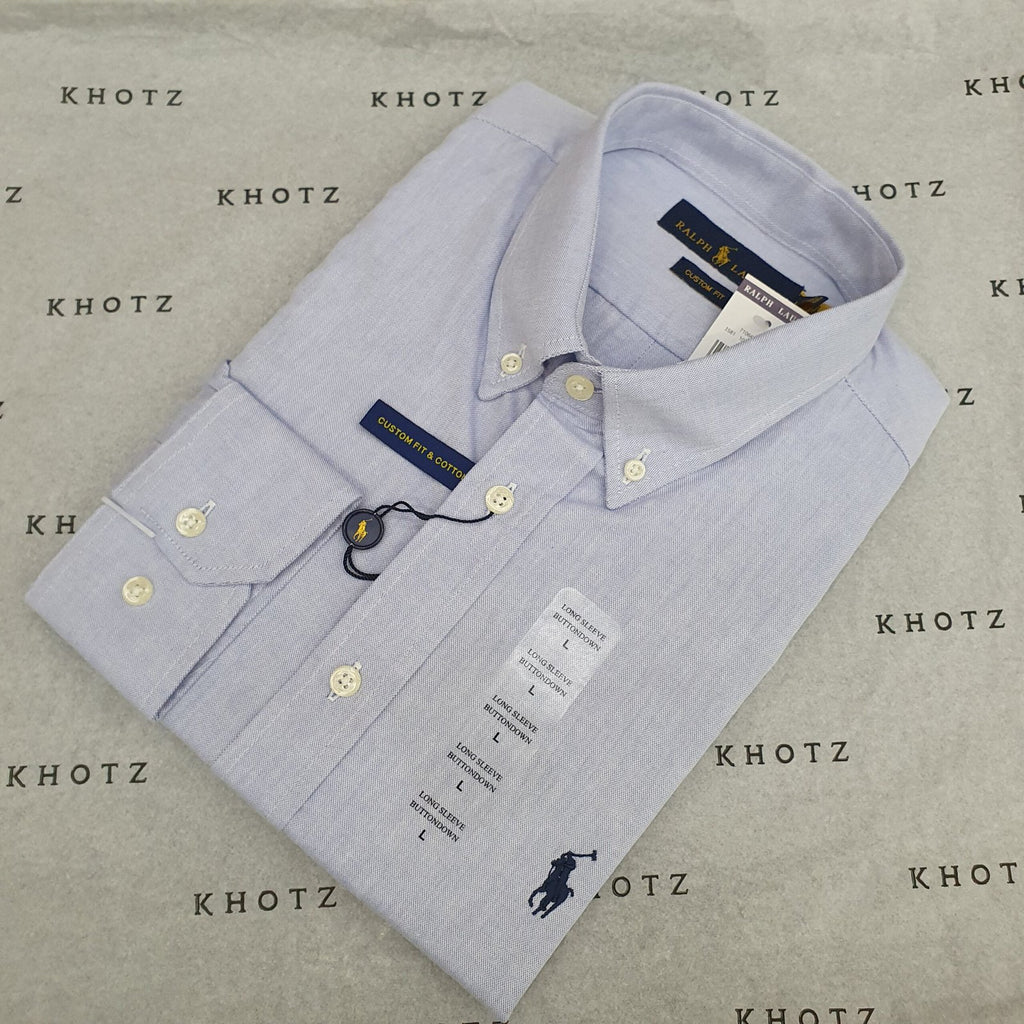 Camisa Ralph Lauren Masculina Oxford Clássico Azul Pony Azul Petróleo