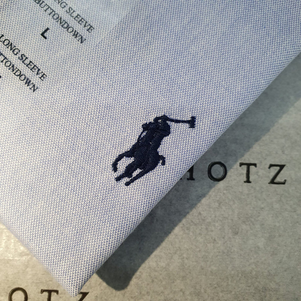 Camisa Ralph Lauren Masculina Oxford Clássico Azul Pony Azul Petróleo