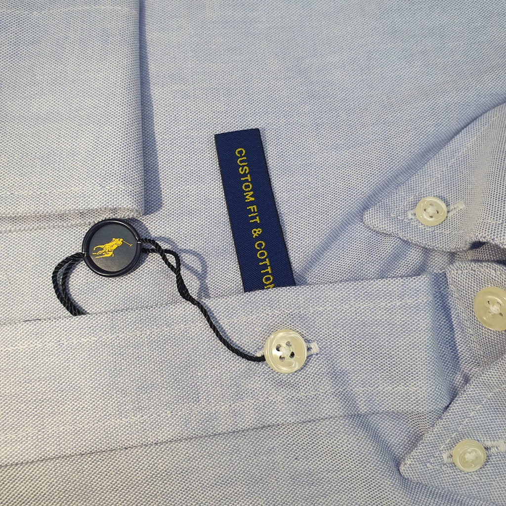 Camisa Ralph Lauren Masculina Oxford Clássico Azul Pony Azul Petróleo