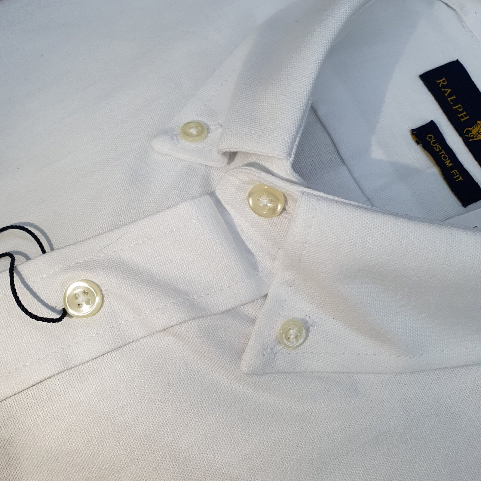 Camisa Ralph Lauren Masculina Oxford Clássico Branca Pony Marinho