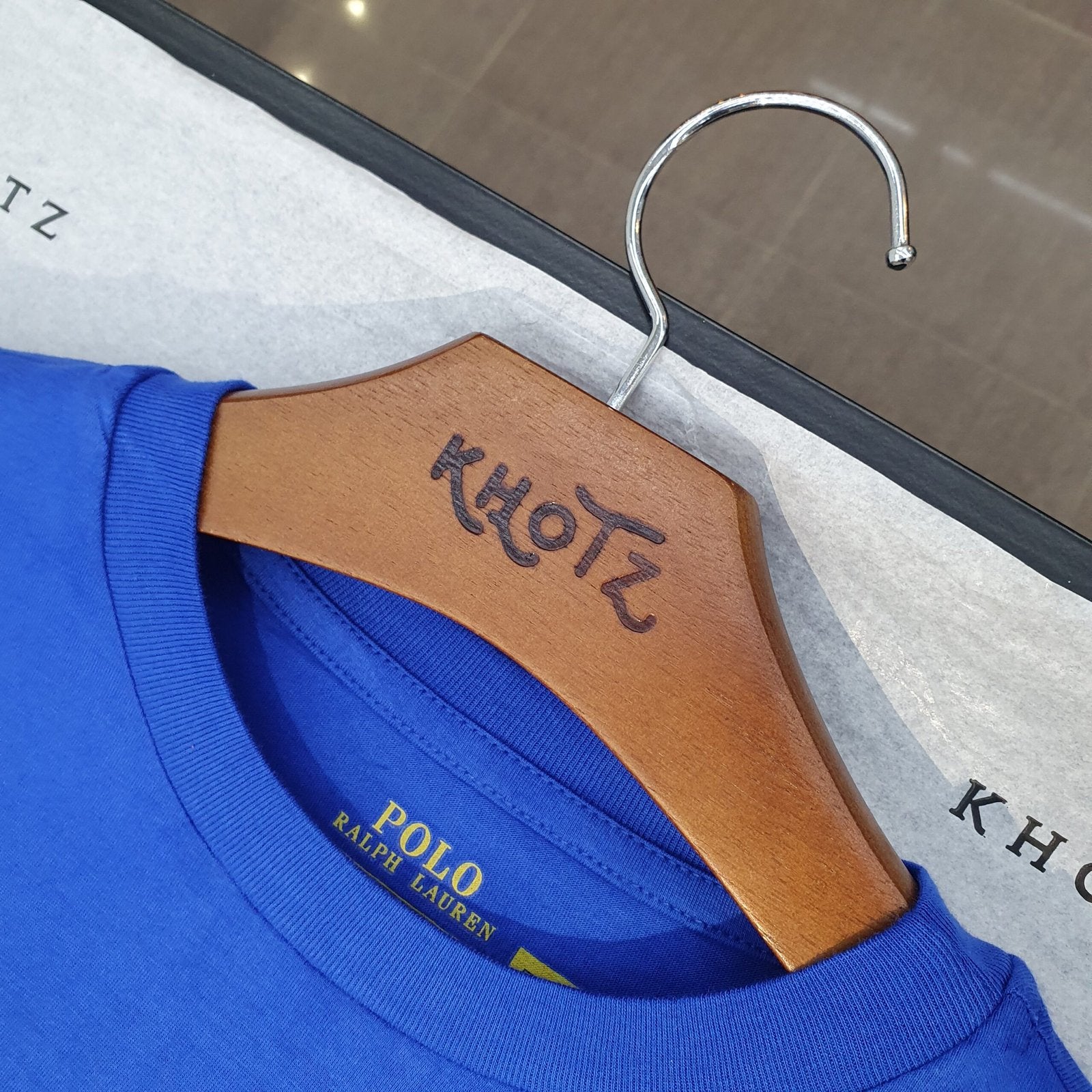 Camiseta Básica Ralph Lauren Masculina Azul Royal Pony Colorido