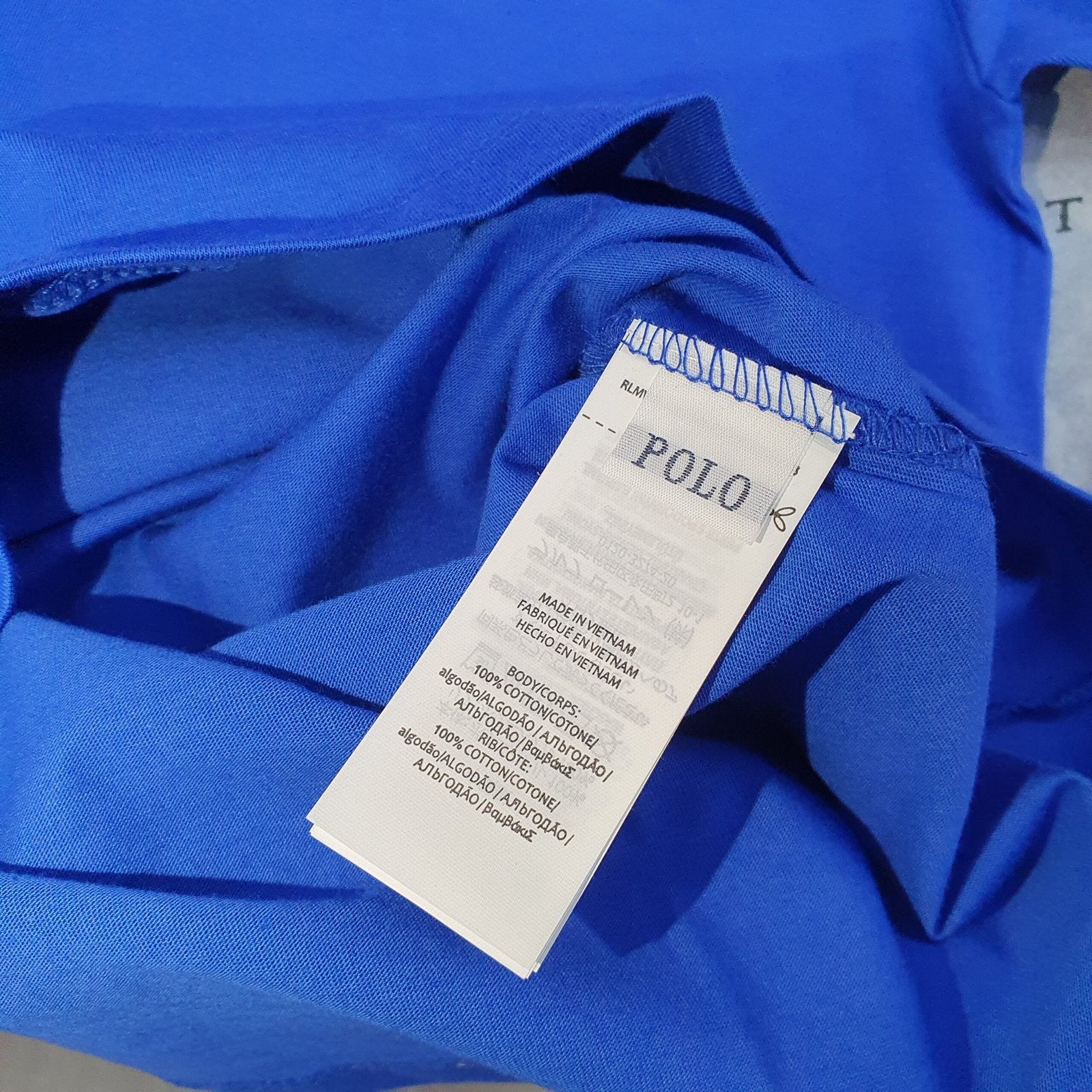Camiseta Básica Ralph Lauren Masculina Azul Royal Pony Colorido