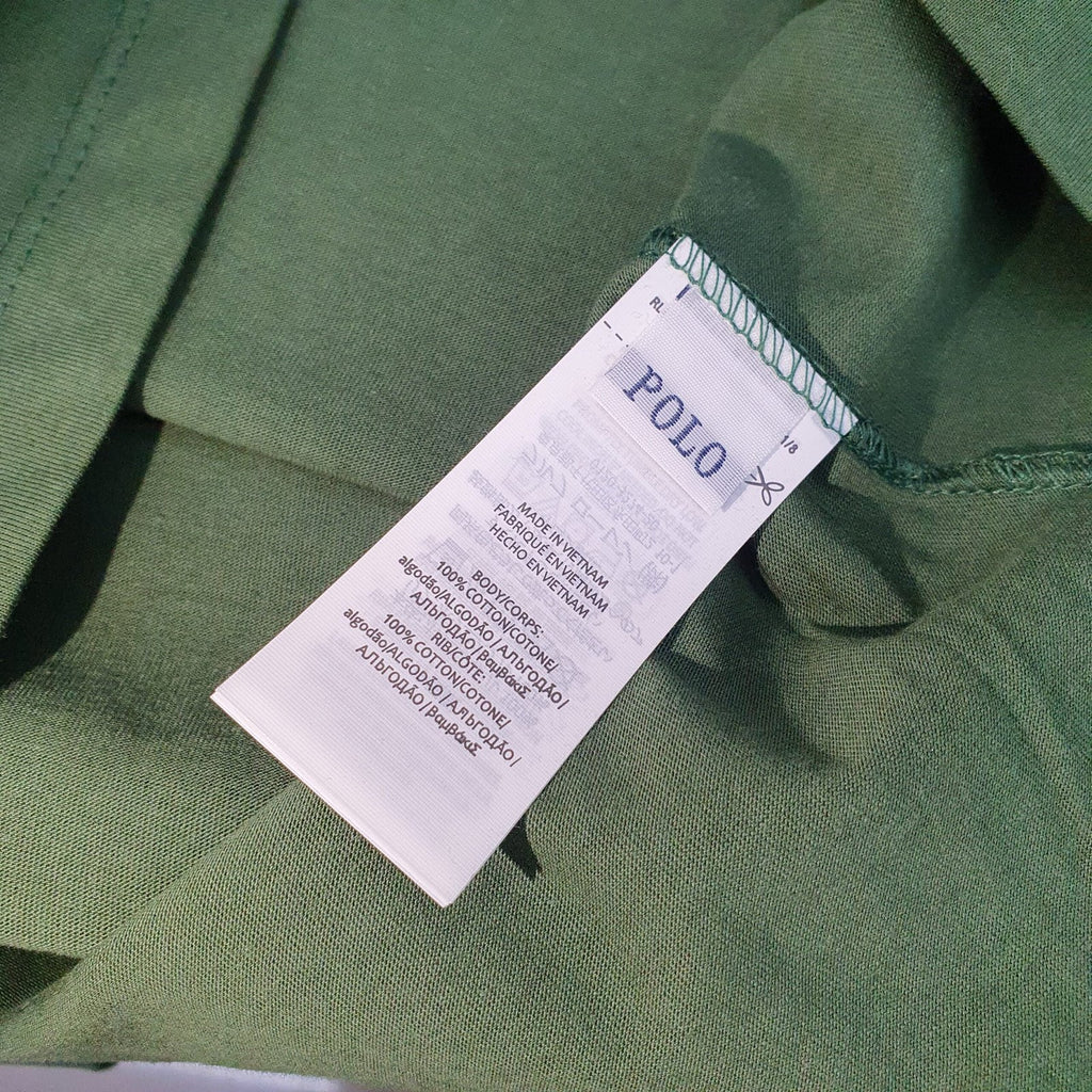 Camiseta Básica Ralph Lauren Masculina Verde Pony Colorido