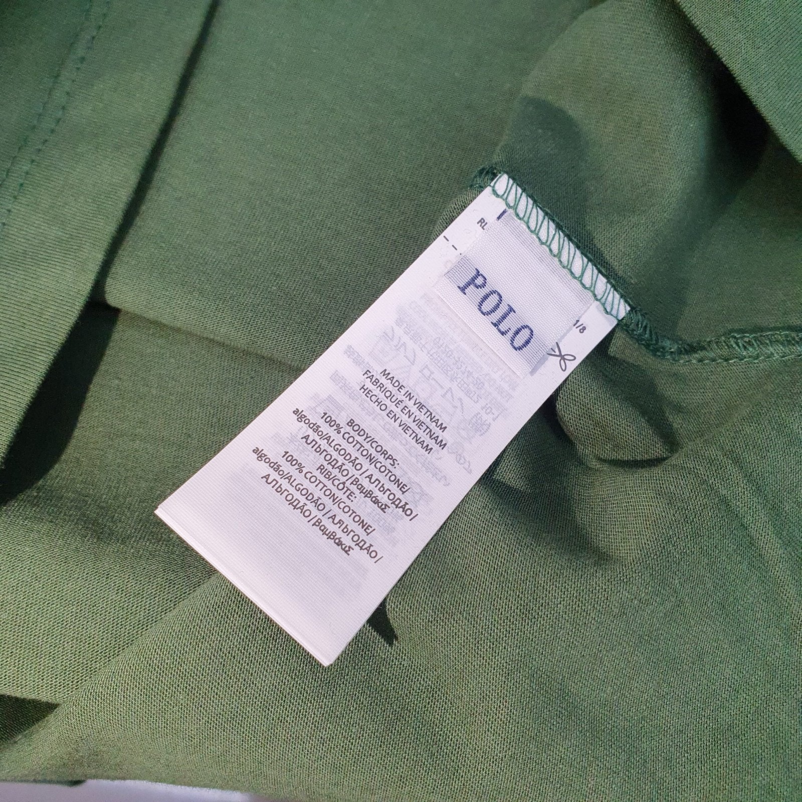 Camiseta Básica Ralph Lauren Masculina Verde Pony Colorido