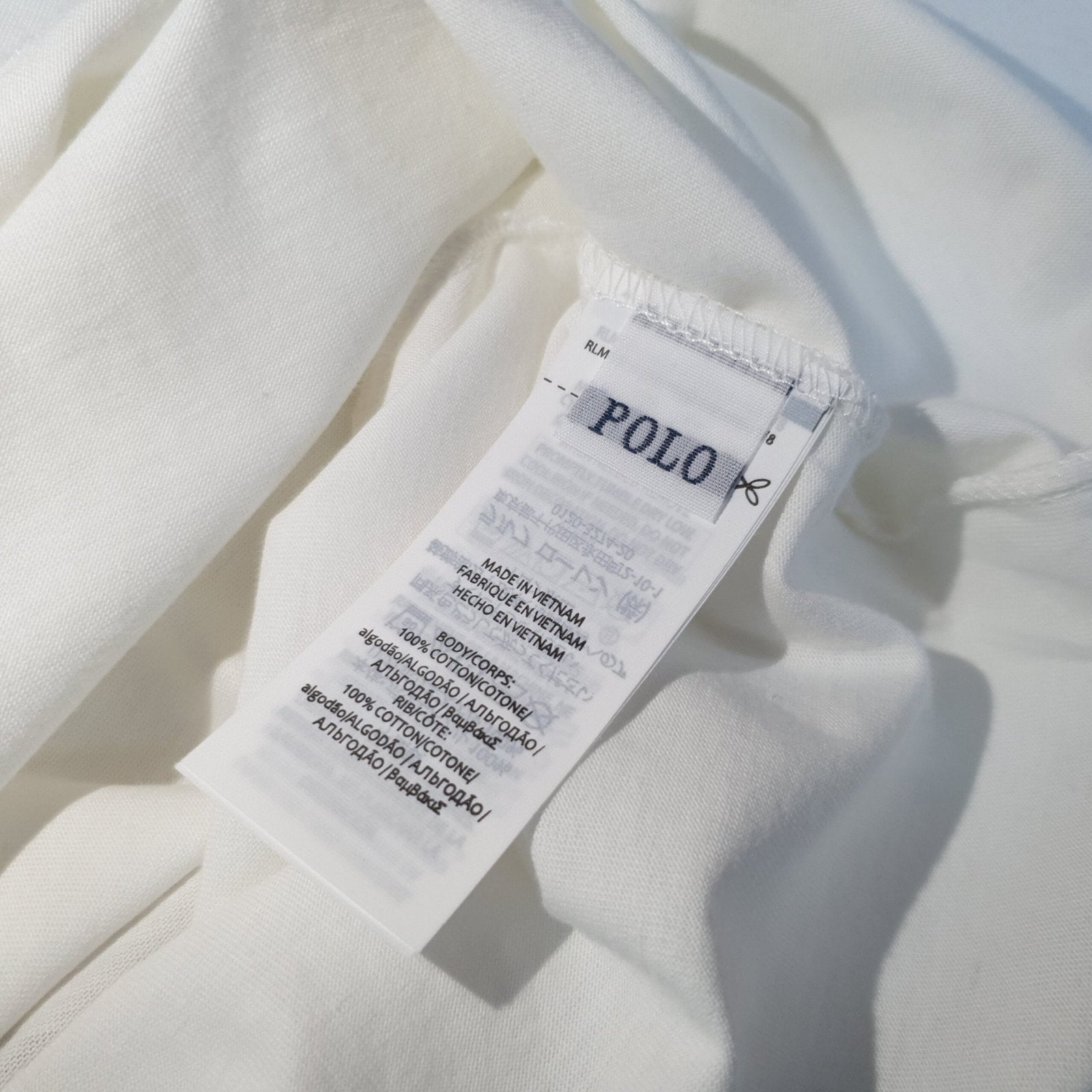 Camiseta Básica Ralph Lauren Masculina Branca Pony Colorido