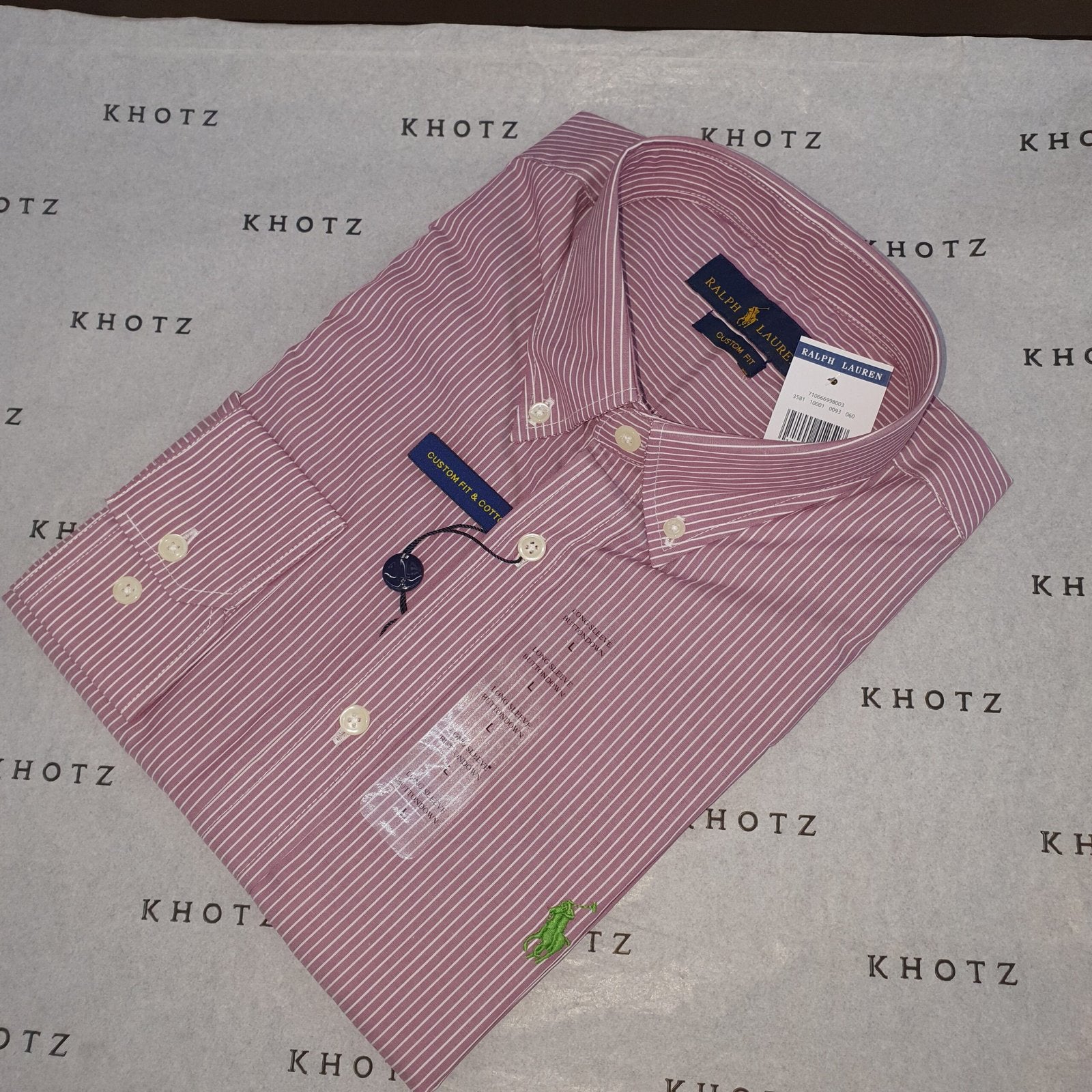 Camisa Ralph Lauren Masculina Uva Listras Minimalista Pony Verde