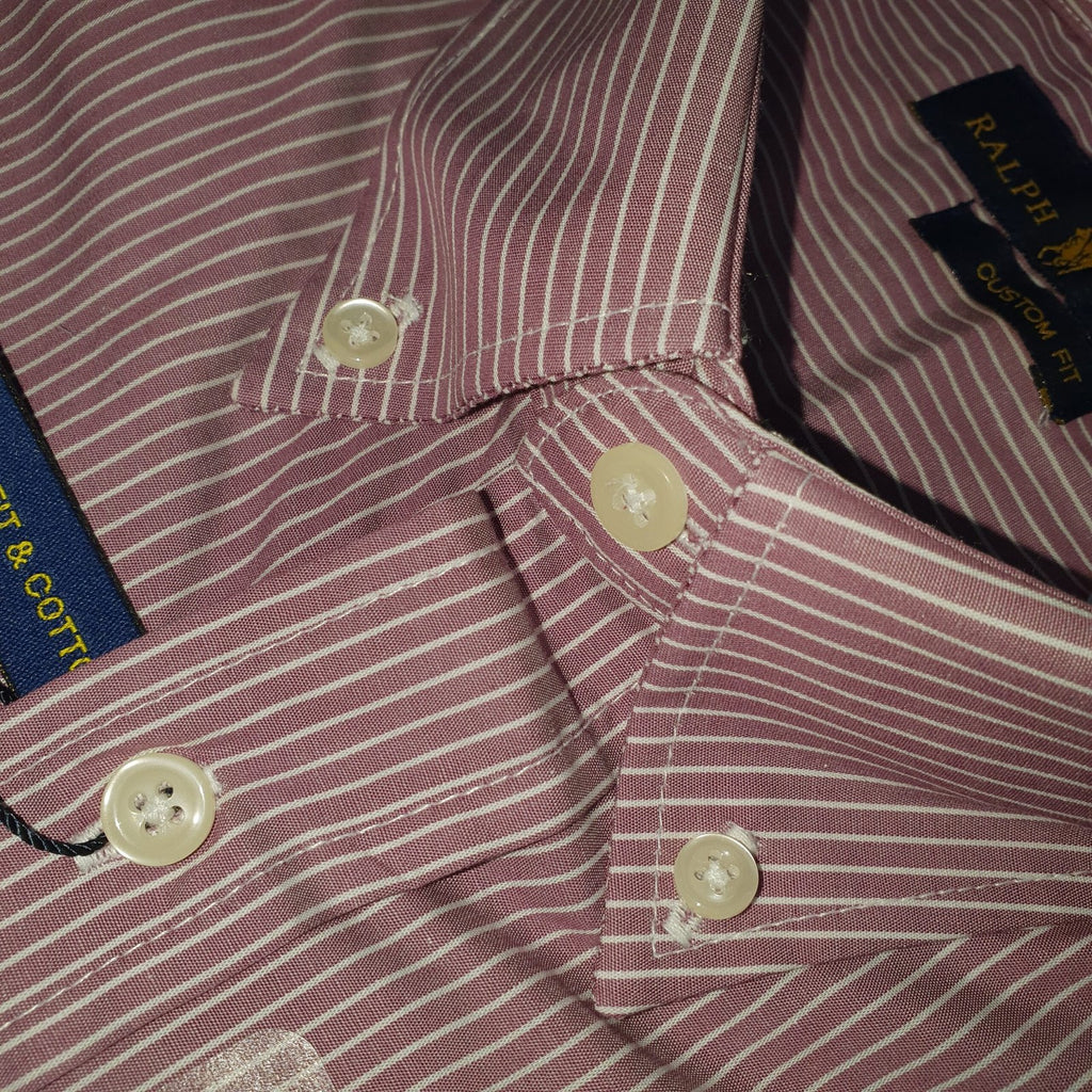 Camisa Ralph Lauren Masculina Uva Listras Minimalista Pony Verde