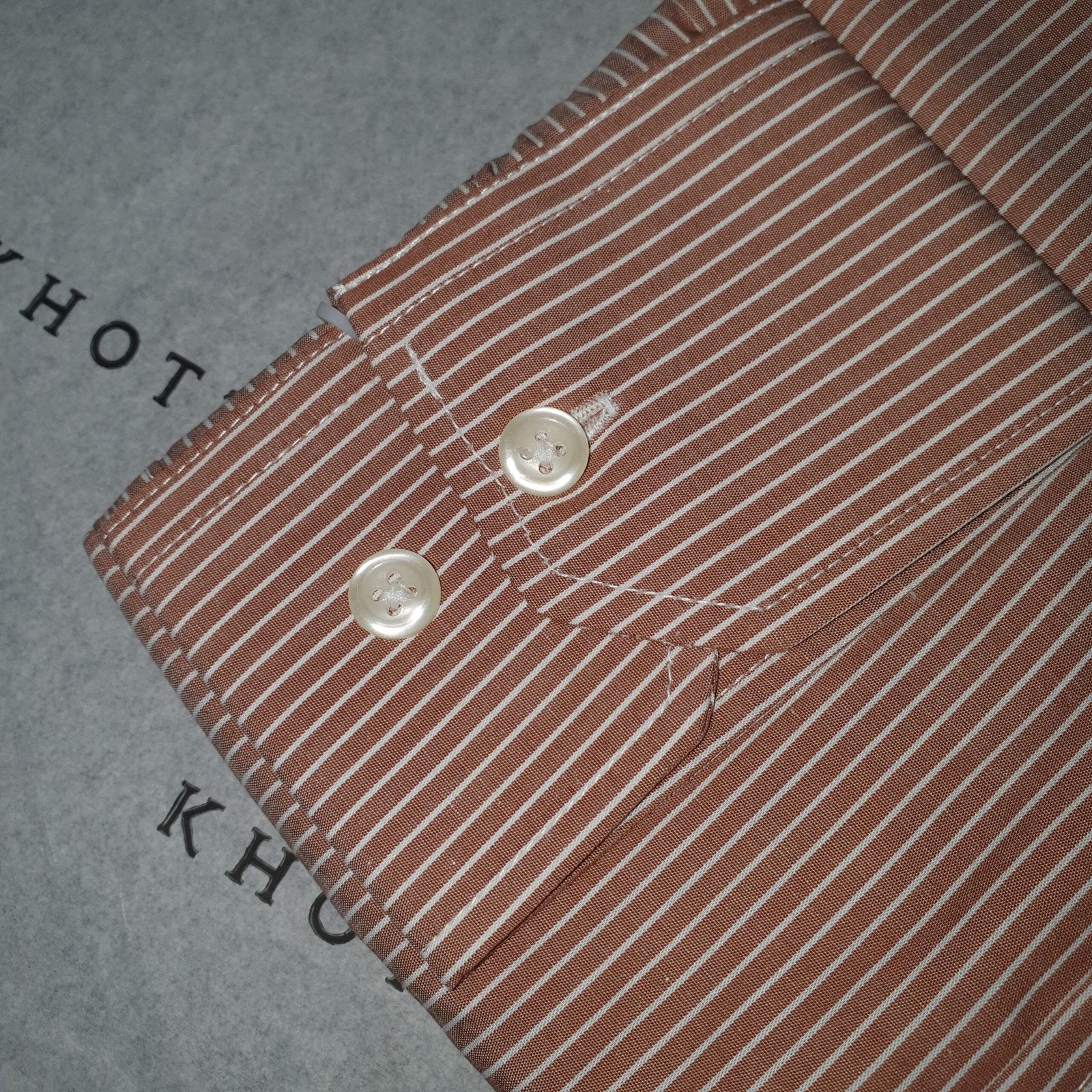 Camisa Ralph Lauren Masculina Marrom Listras Minimalista Pony Chocolate