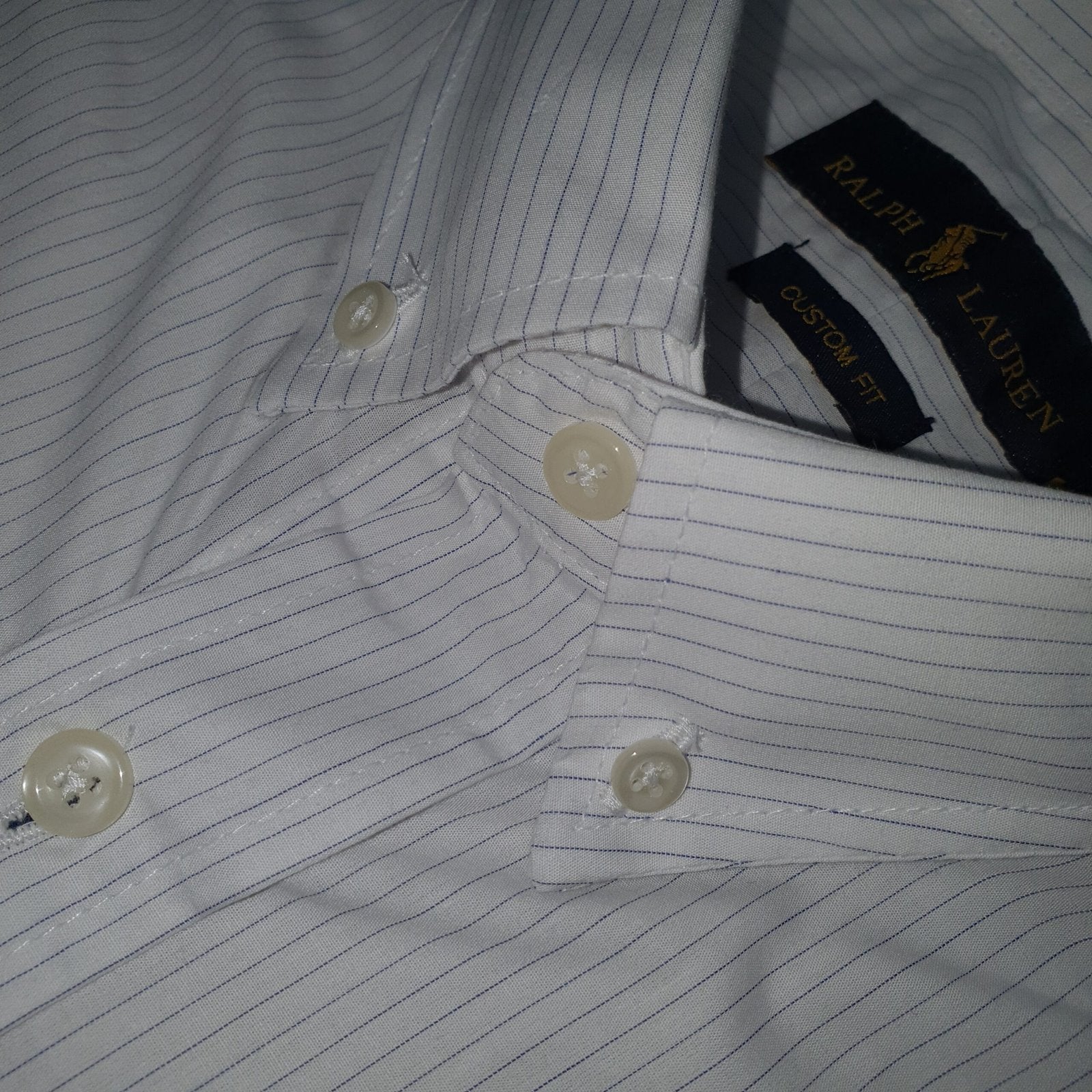 Camisa Ralph Lauren Masculina Branca Listras Executiva Pony Amarelo