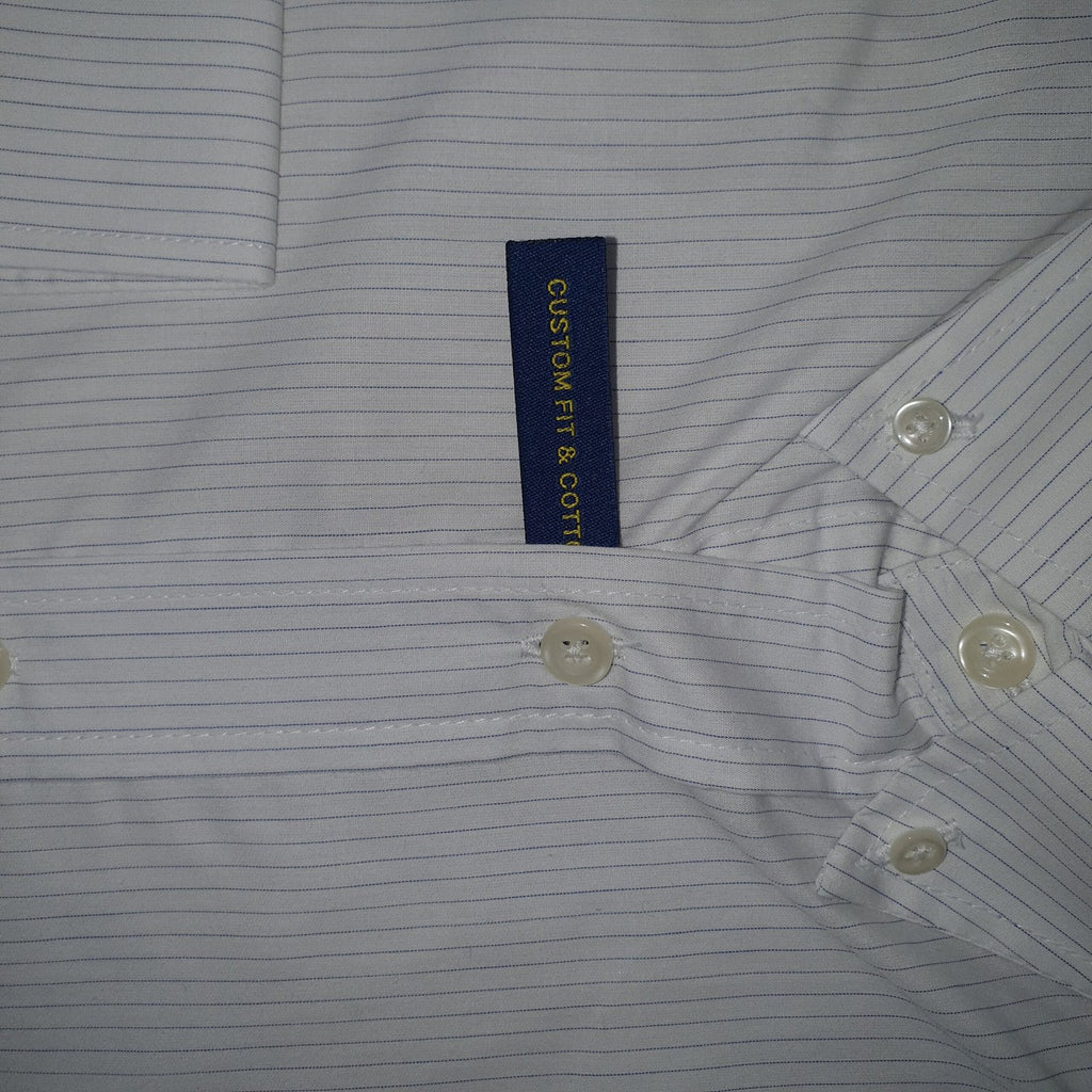 Camisa Ralph Lauren Masculina Branca Listras Executiva Pony Amarelo
