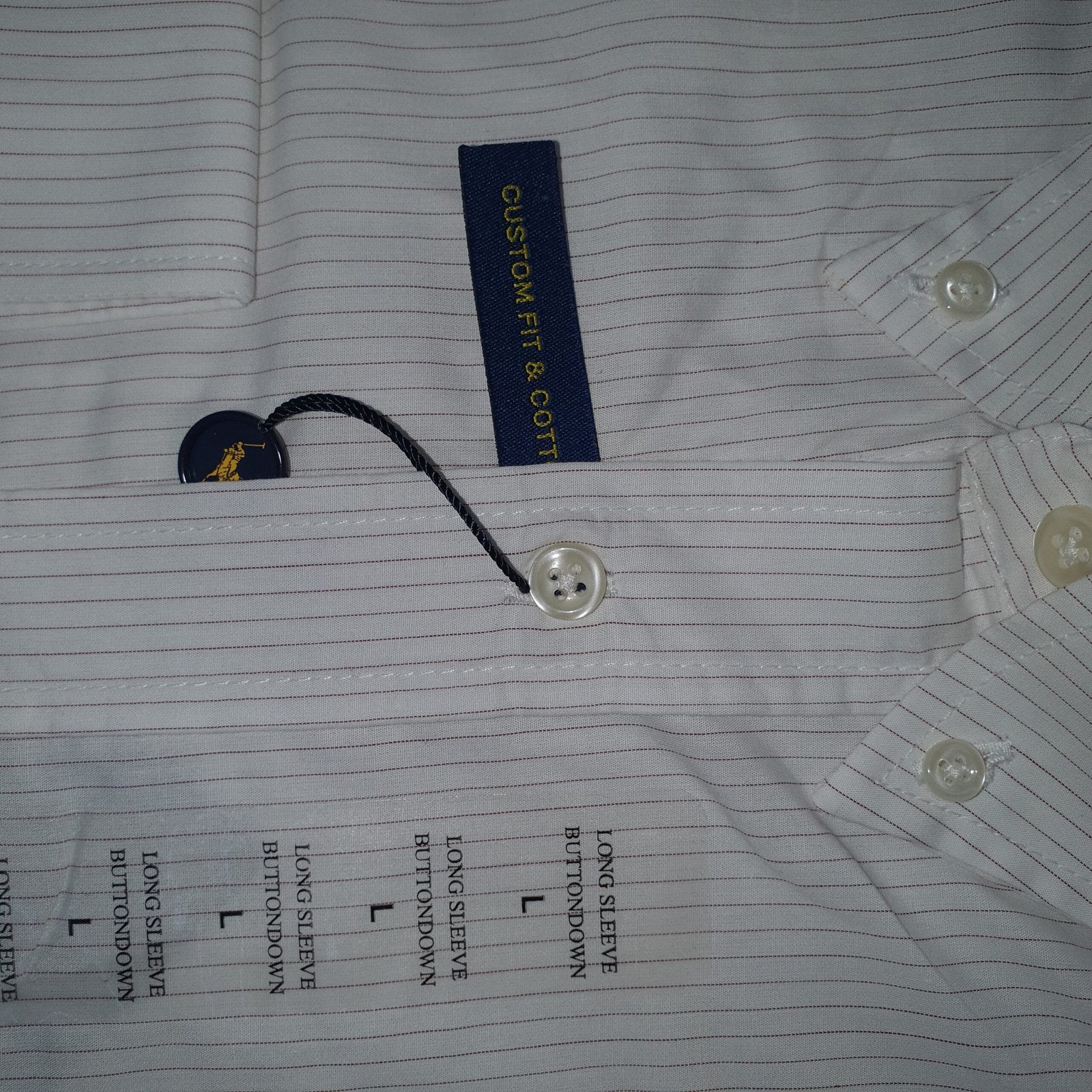 Camisa Ralph Lauren Masculina Creme Listras Executiva Pony Bordô