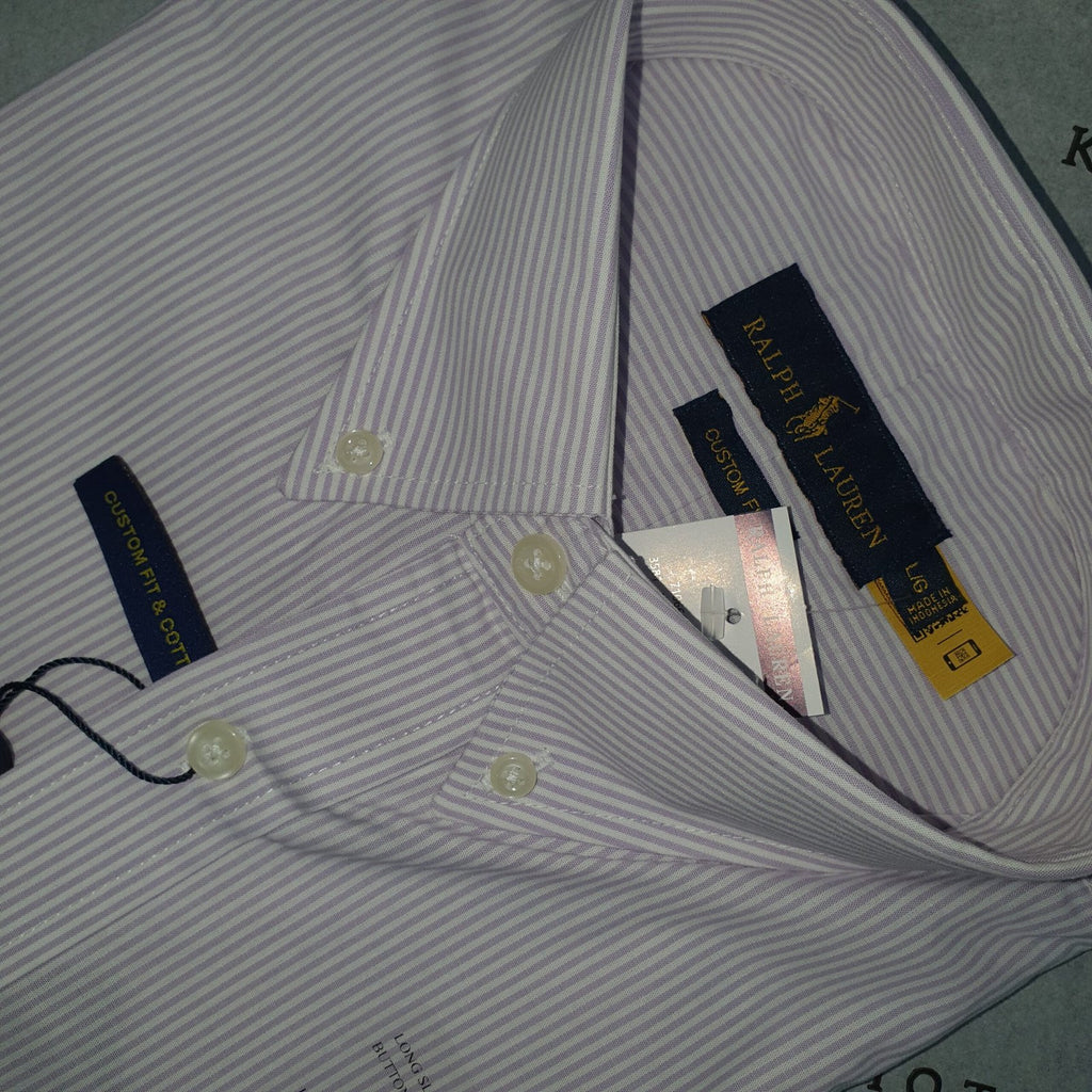 Camisa Ralph Lauren Masculina Listras América Pony Azul Celeste