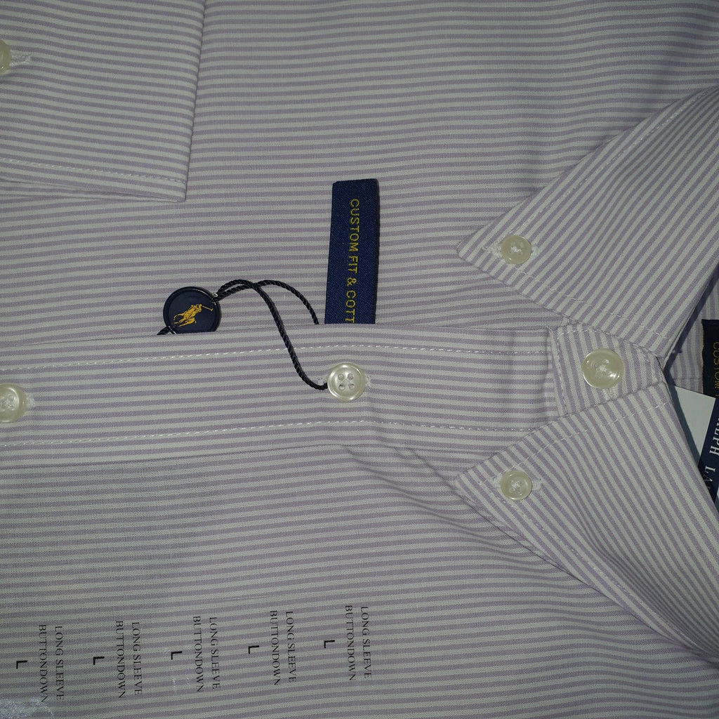 Camisa Ralph Lauren Masculina Listras América Pony Azul Celeste