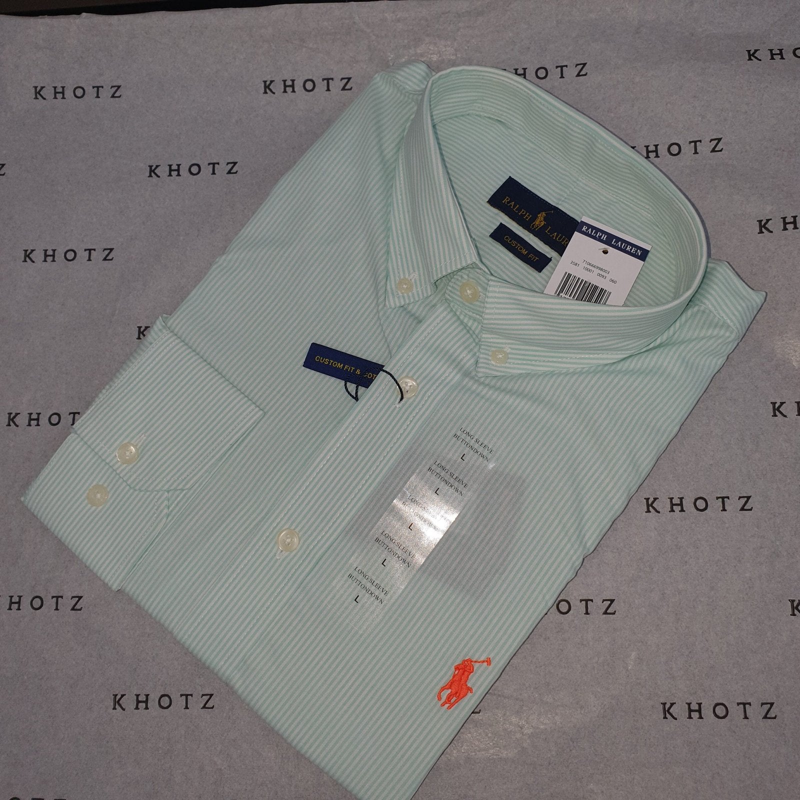 Camisa Ralph Lauren Masculina Listras América Pony Laranja