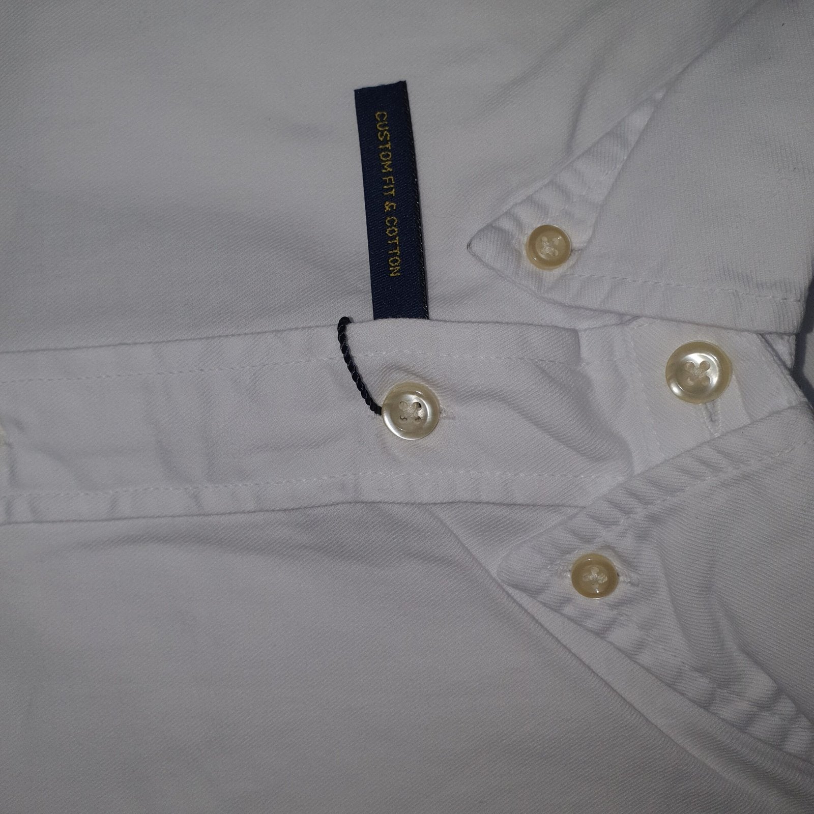 Camisa Ralph Lauren Masculina Oxford Manga Curta Branca Pony Marinho