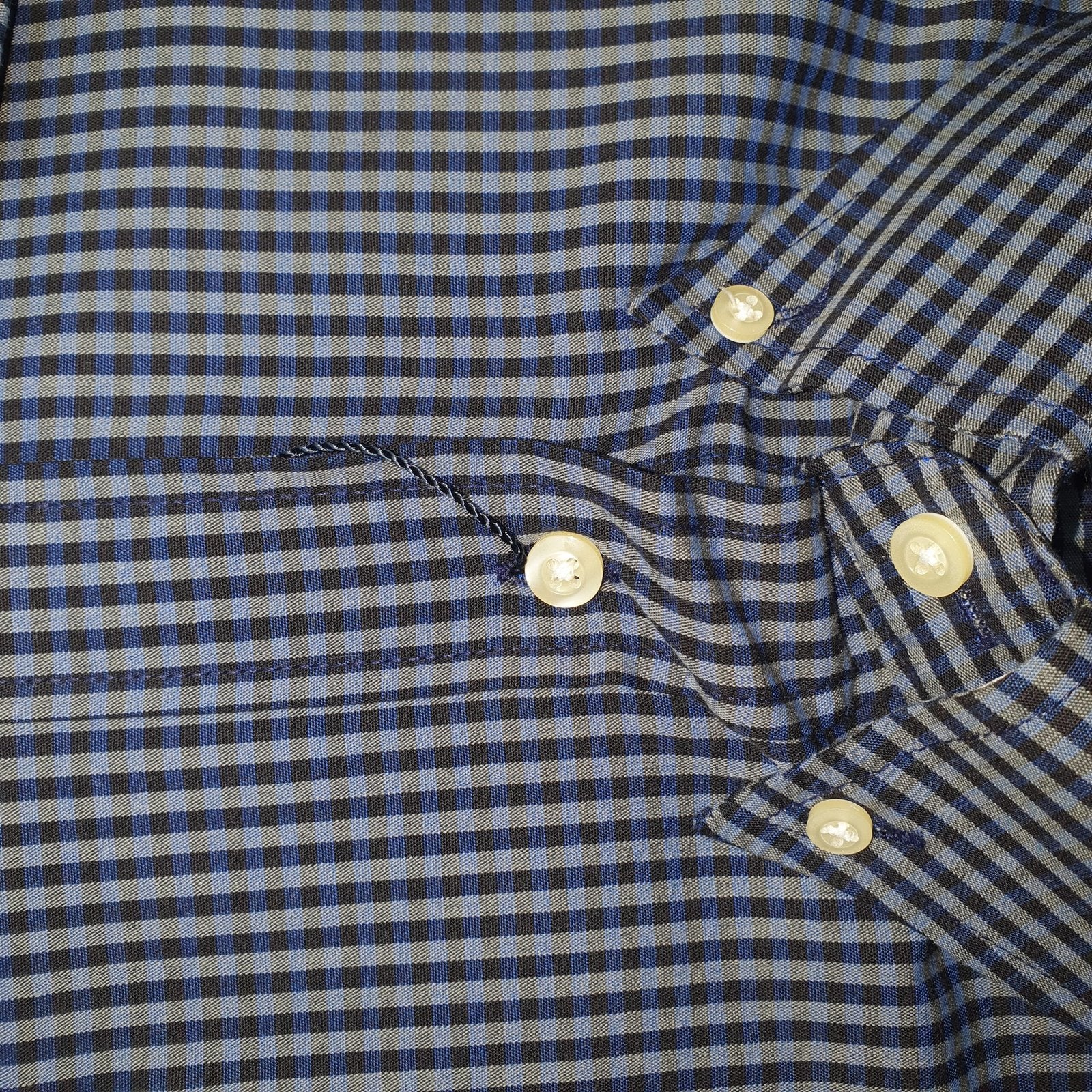 Camisa Ralph Lauren Masculina Cinzento Listras Pretas Pony Gelo