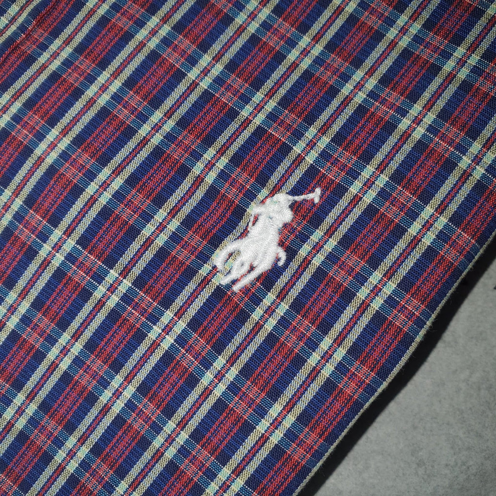 Camisa Ralph Lauren Masculina Xadrez Malbec Pony Branco