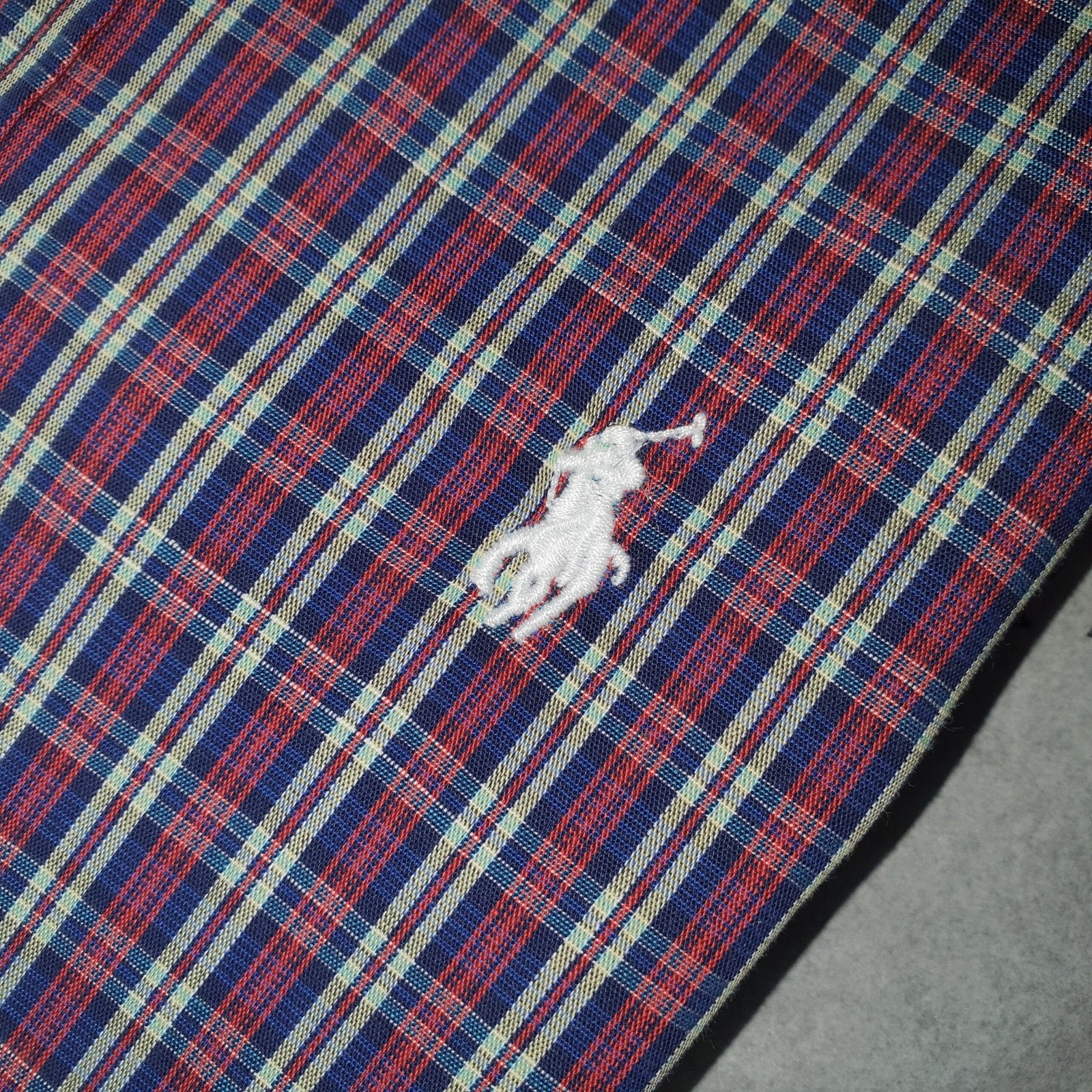 Camisa Ralph Lauren Masculina Xadrez Malbec Pony Branco