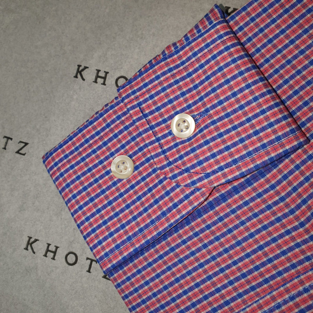 Camisa Ralph Lauren Masculina Vermelha Mini Listras Azuis Pony Branco