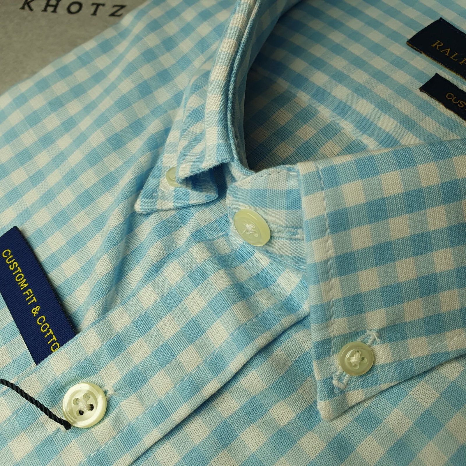 Camisa Ralph Lauren Masculina Xadrez Azul Bebê Pony Amarelo