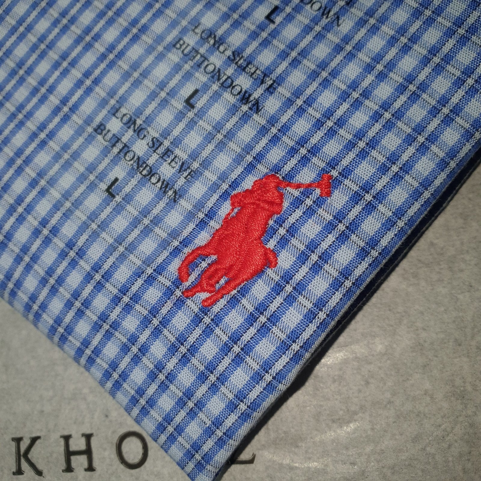 Camisa Ralph Lauren Masculina Azul Celeste Listras Executiva Pony Vermelho