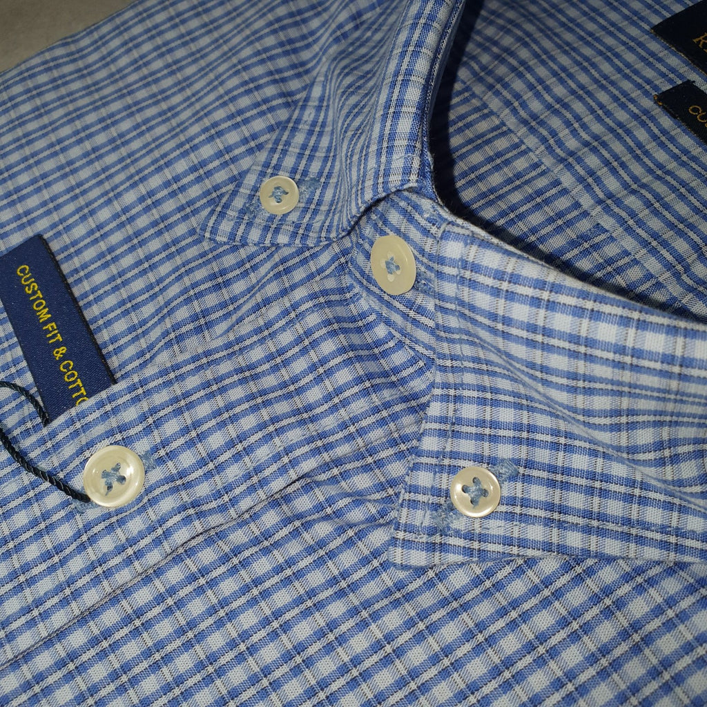 Camisa Ralph Lauren Masculina Azul Celeste Listras Executiva Pony Vermelho