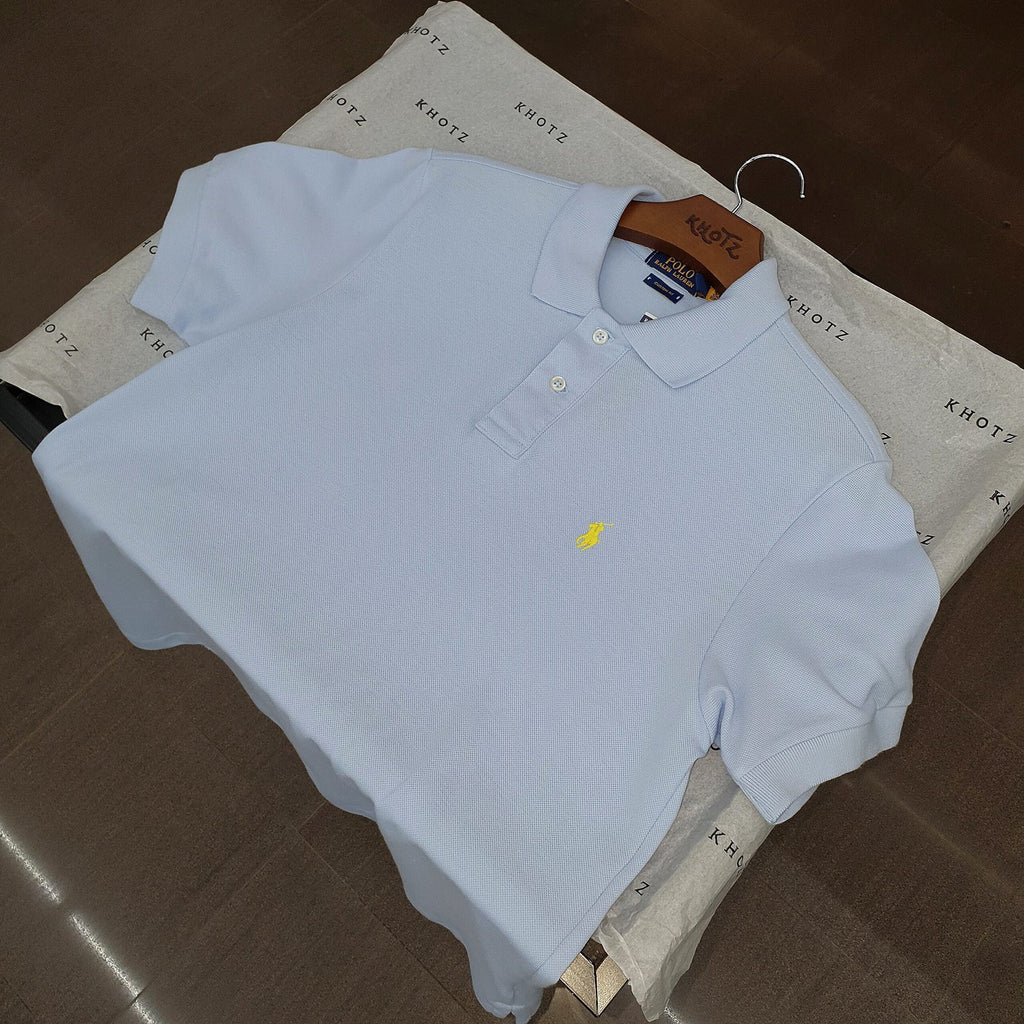 Polo Ralph Lauren Masculina Azul Bebê Pony Amarelo