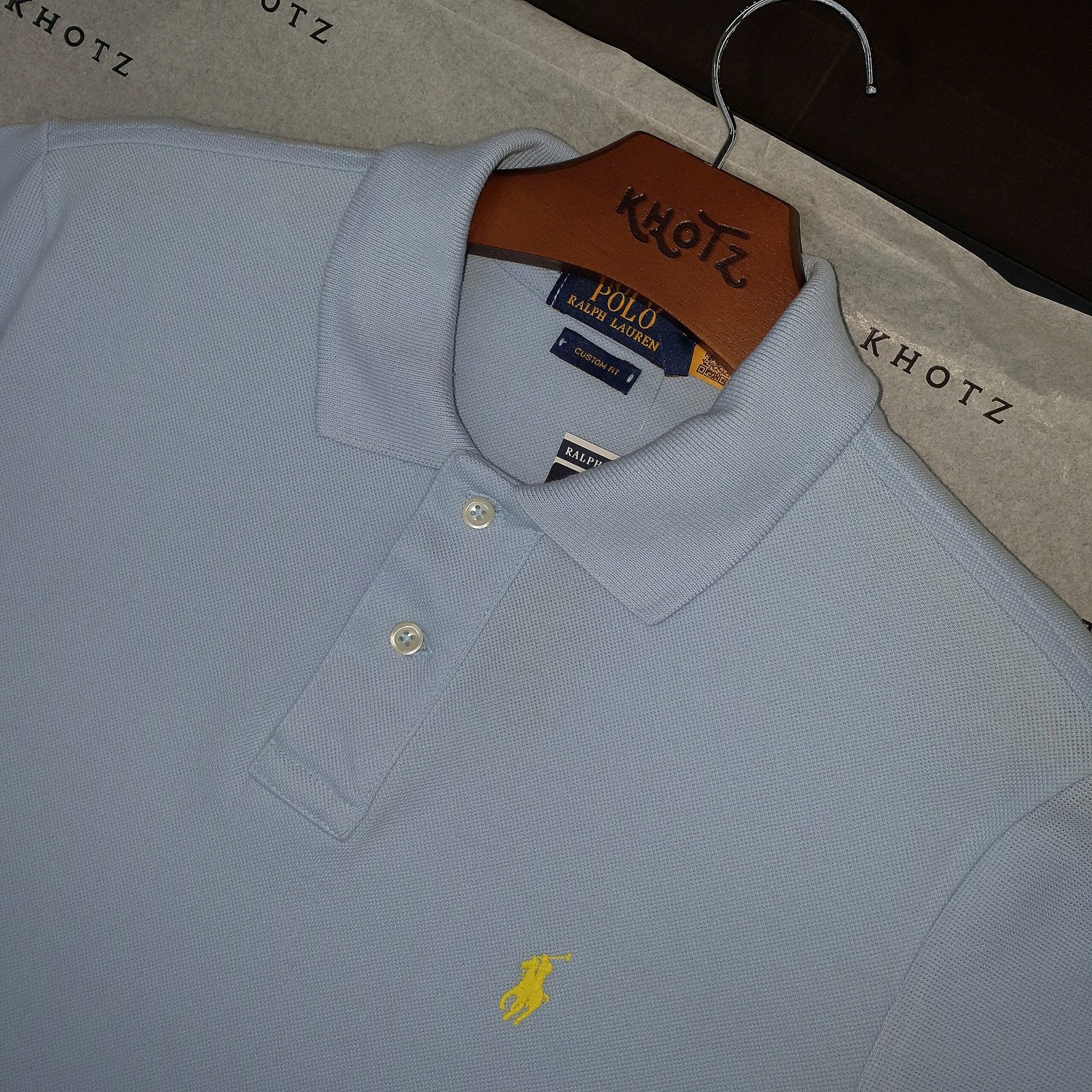 Polo Ralph Lauren Masculina Azul Bebê Pony Amarelo