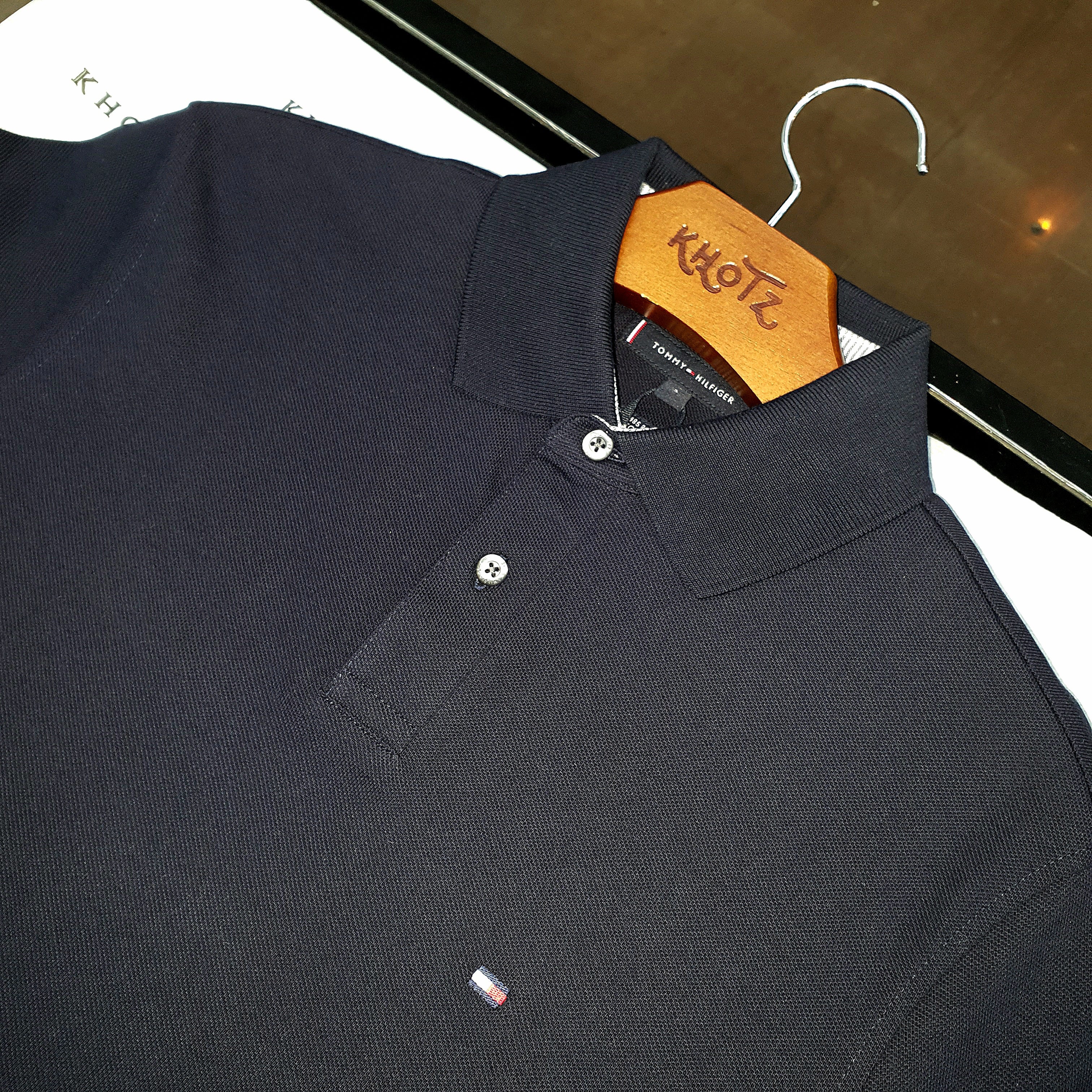 Polo Tommy Hilfiger Masculina  Marinho 1985 Regular Fit