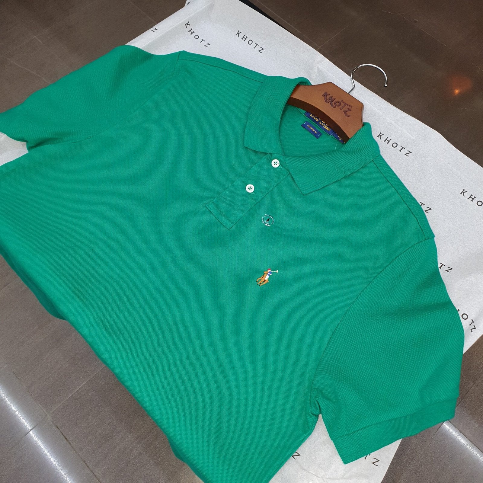 Polo Ralph Lauren Masculina Verde Esmeralda Pony Colorido