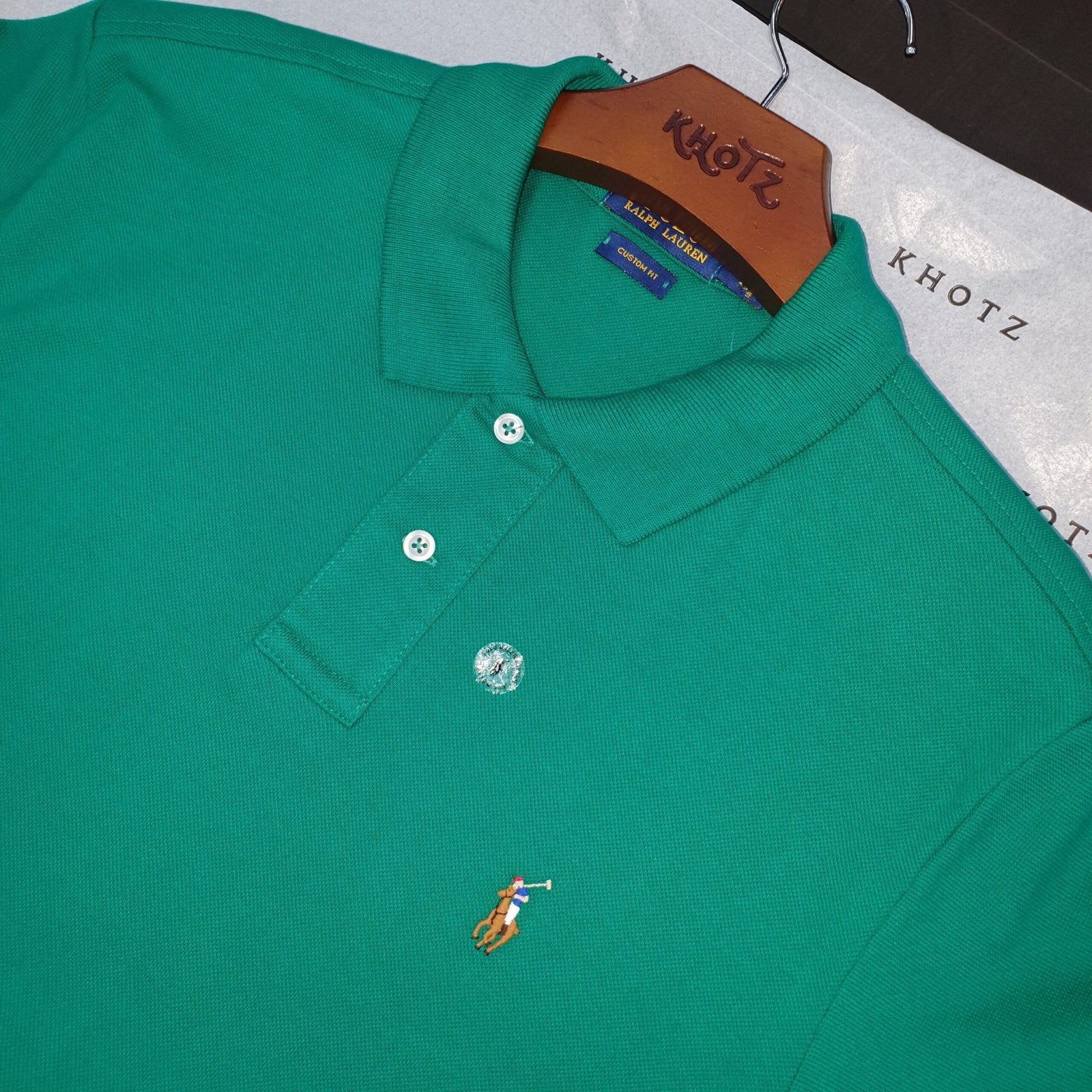 Polo Ralph Lauren Masculina Verde Esmeralda Pony Colorido
