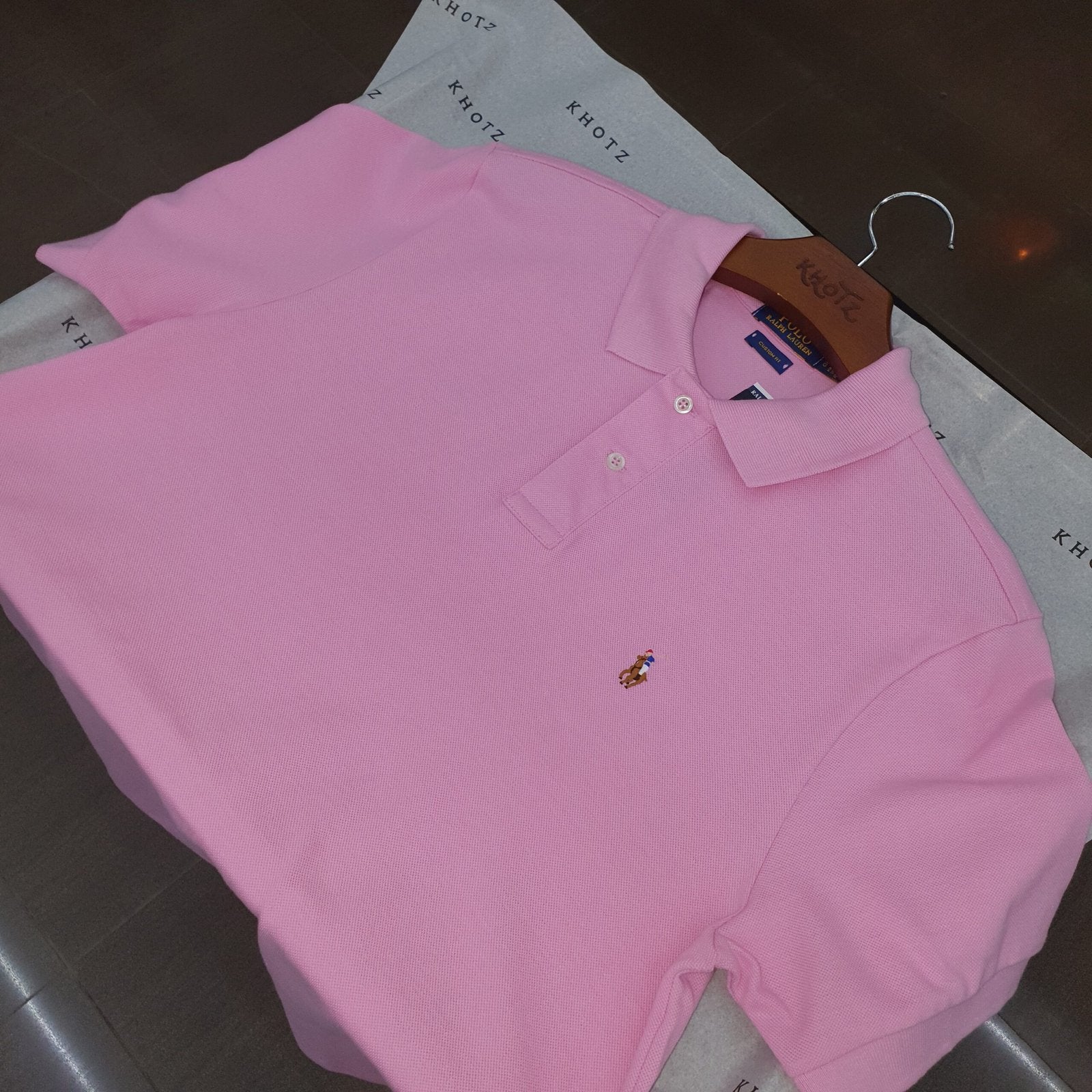 Polo Ralph Lauren Masculina Rosa Bebê Pony Colorido