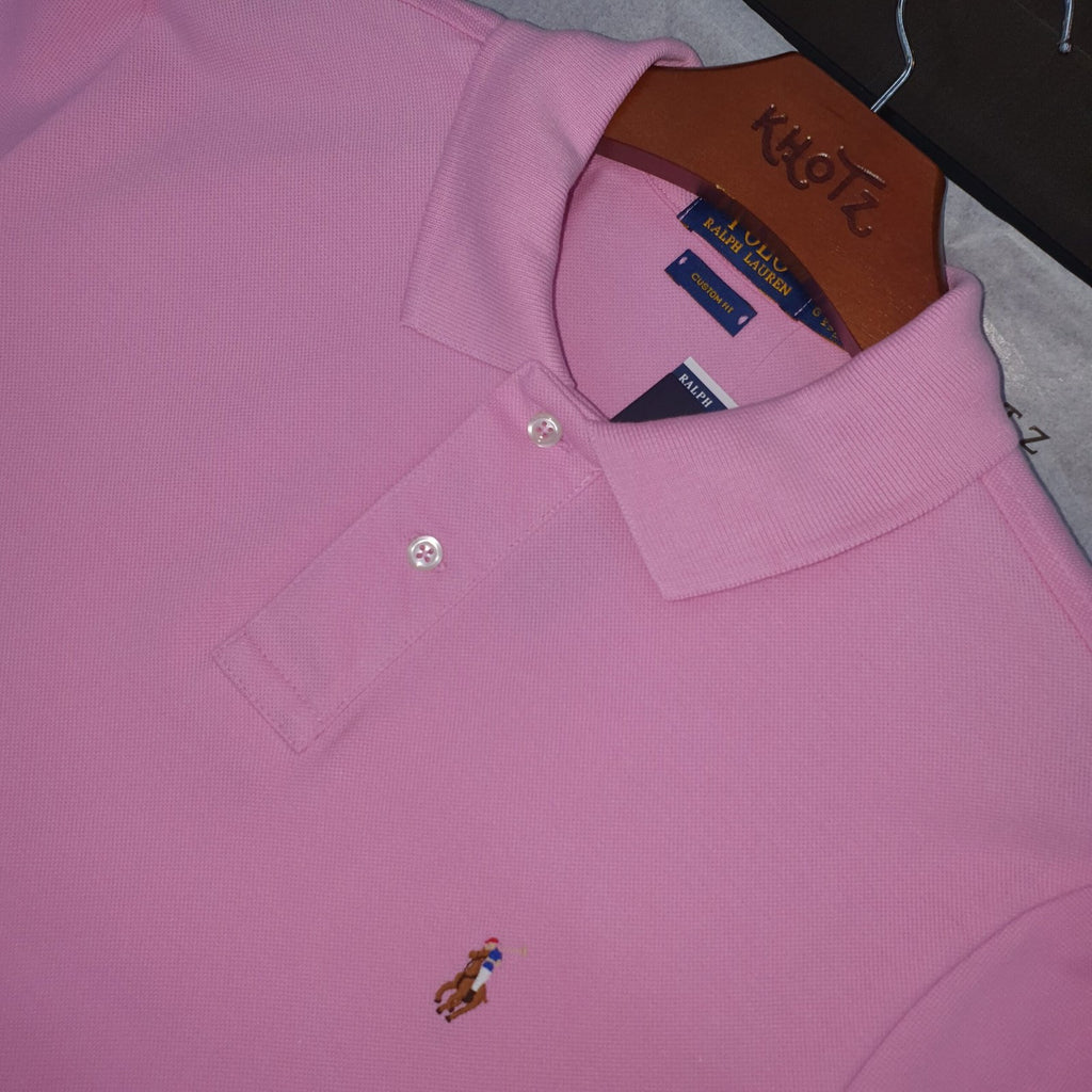 Polo Ralph Lauren Masculina Rosa Bebê Pony Colorido
