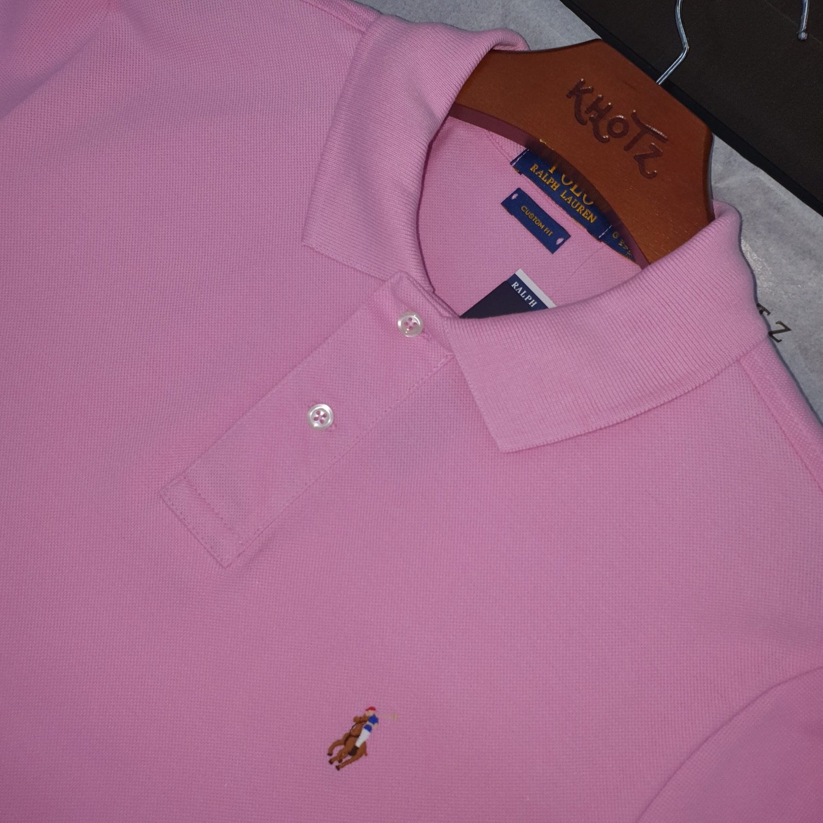Polo Ralph Lauren Masculina Rosa Bebê Pony Colorido