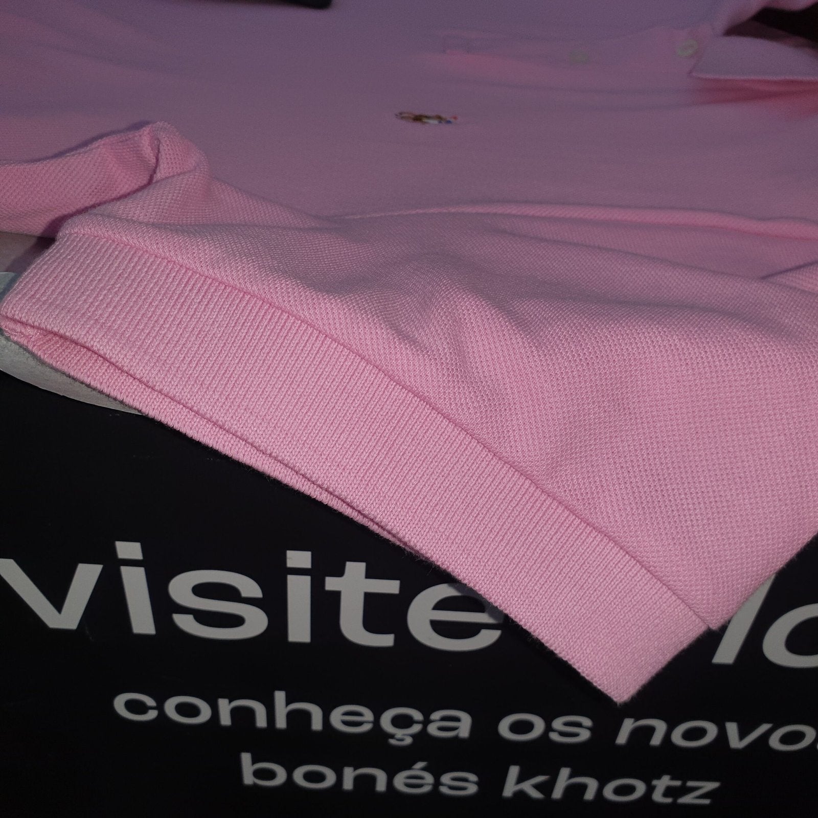 Polo Ralph Lauren Masculina Rosa Bebê Pony Colorido
