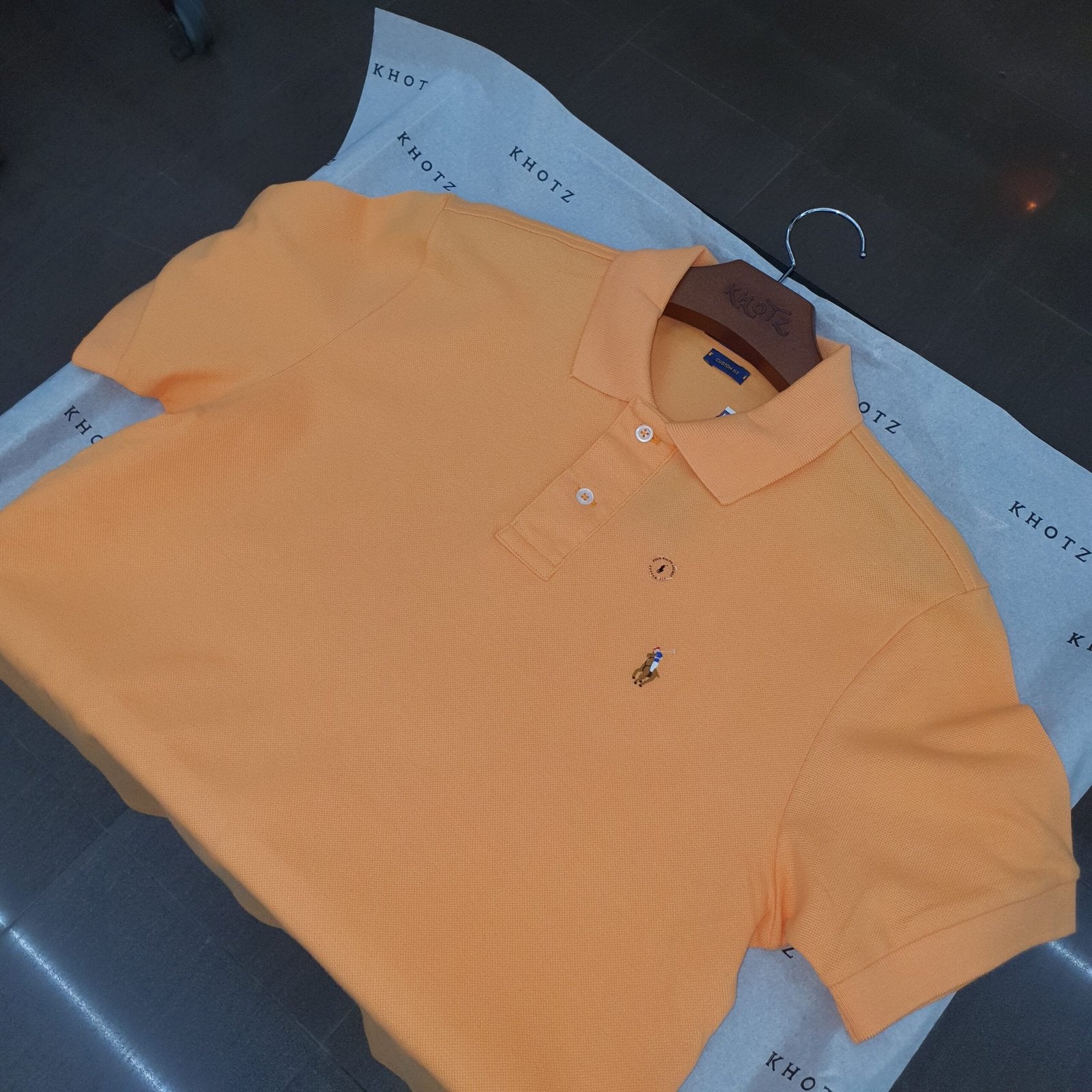 Polo Ralph Lauren Masculina Abóbora Pony Colorido