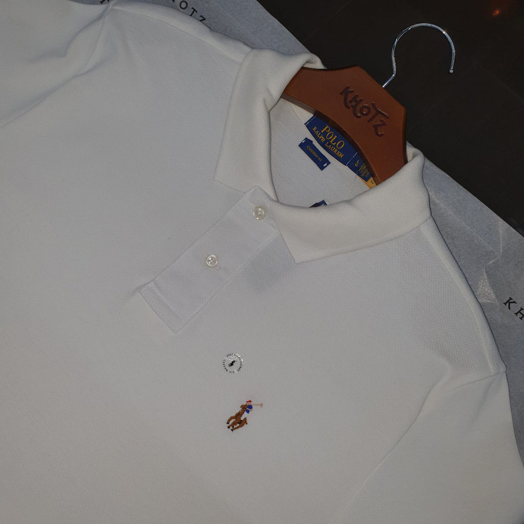 Polo Ralph Lauren Masculina Branca Pony Colorido