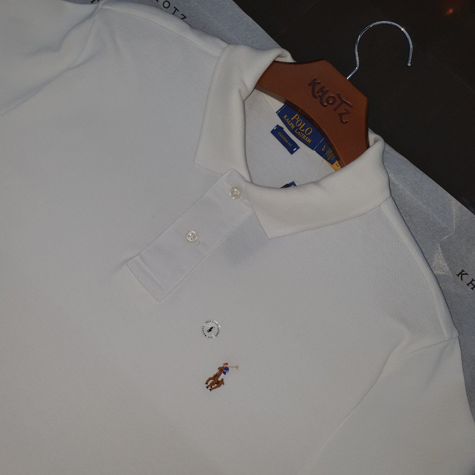 Polo Ralph Lauren Masculina Branca Pony Colorido