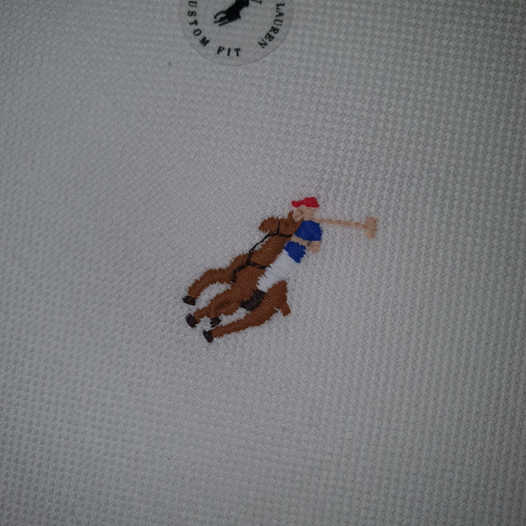 Polo Ralph Lauren Masculina Branca Pony Colorido