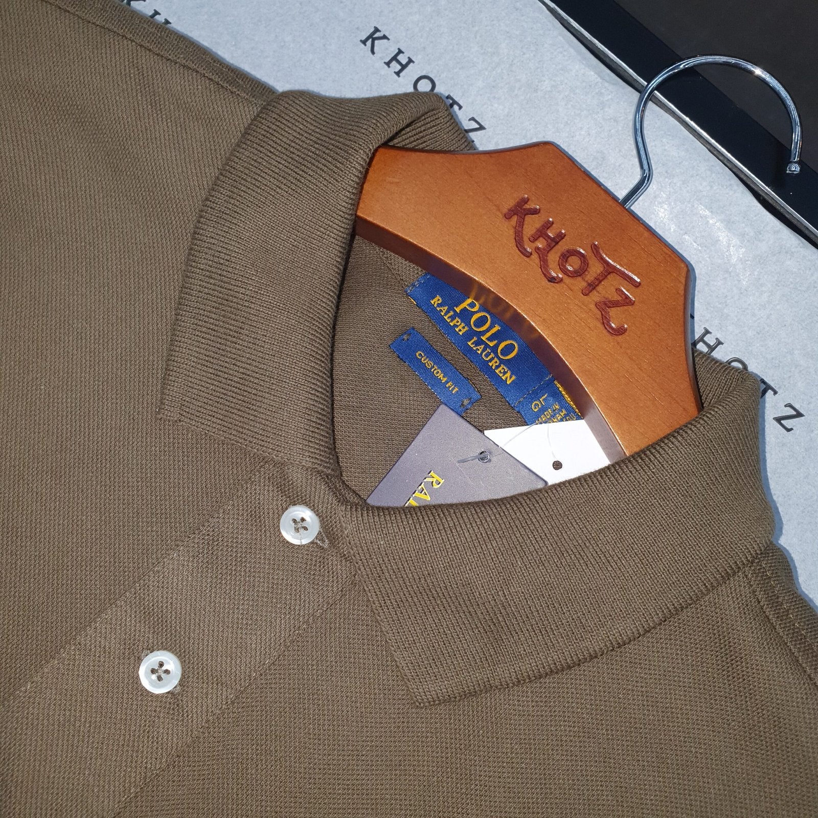 Polo Ralph Lauren Masculina Verde Exército Pony Colorido