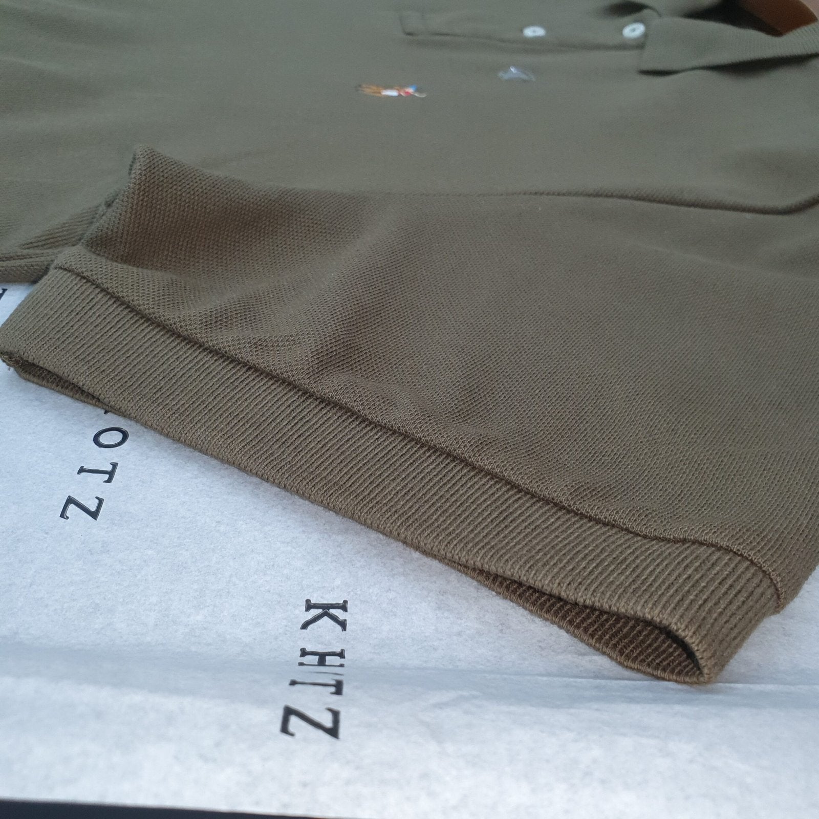 Polo Ralph Lauren Masculina Verde Exército Pony Colorido
