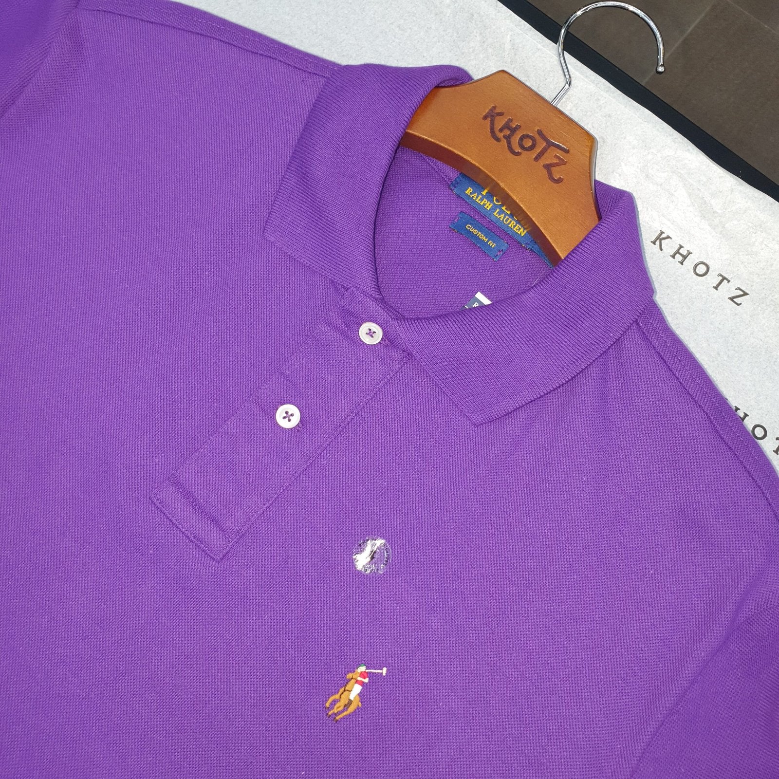 Polo Ralph Lauren Masculina Roxa Pony Colorido