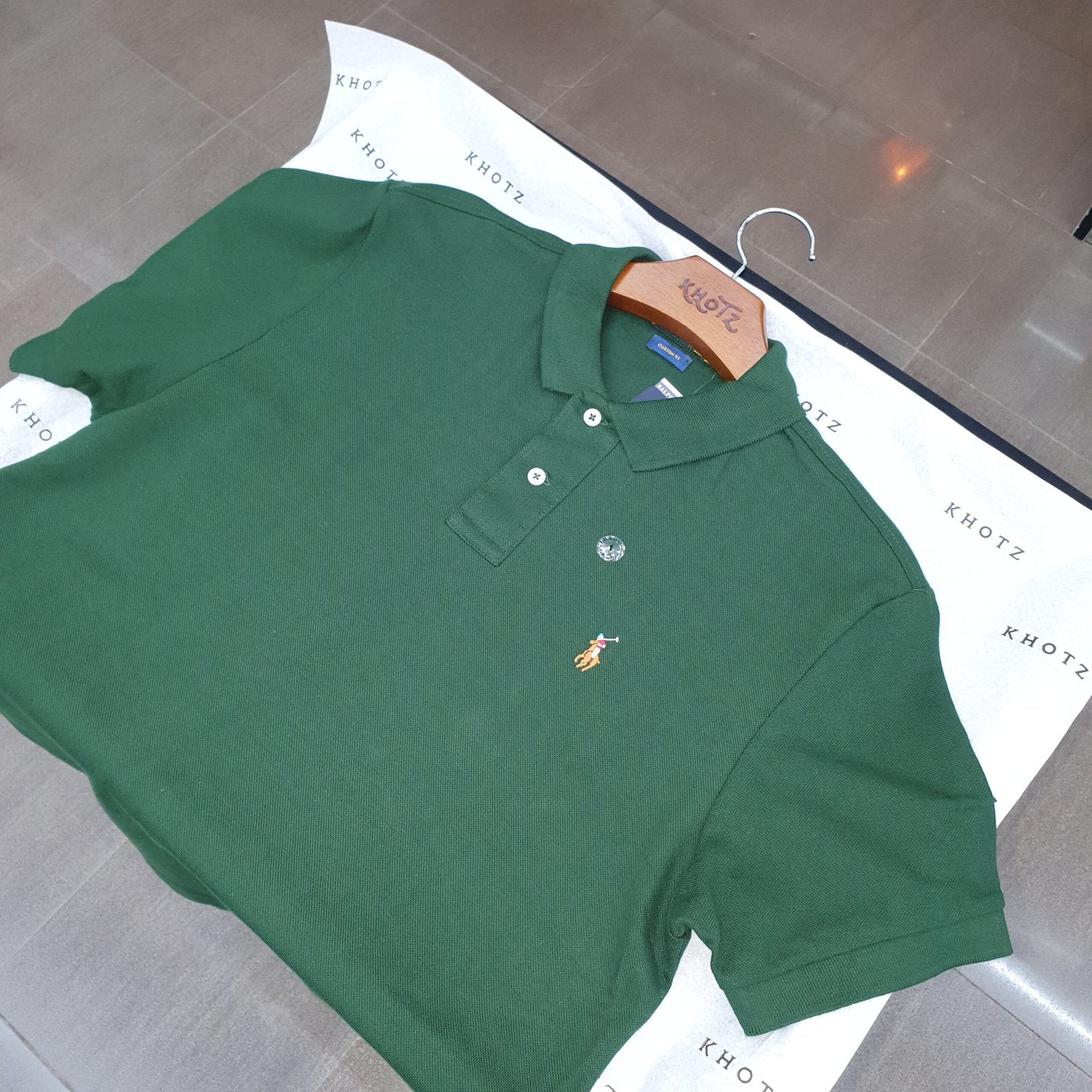Polo Ralph Lauren Masculina Verde Floresta Pony Colorido