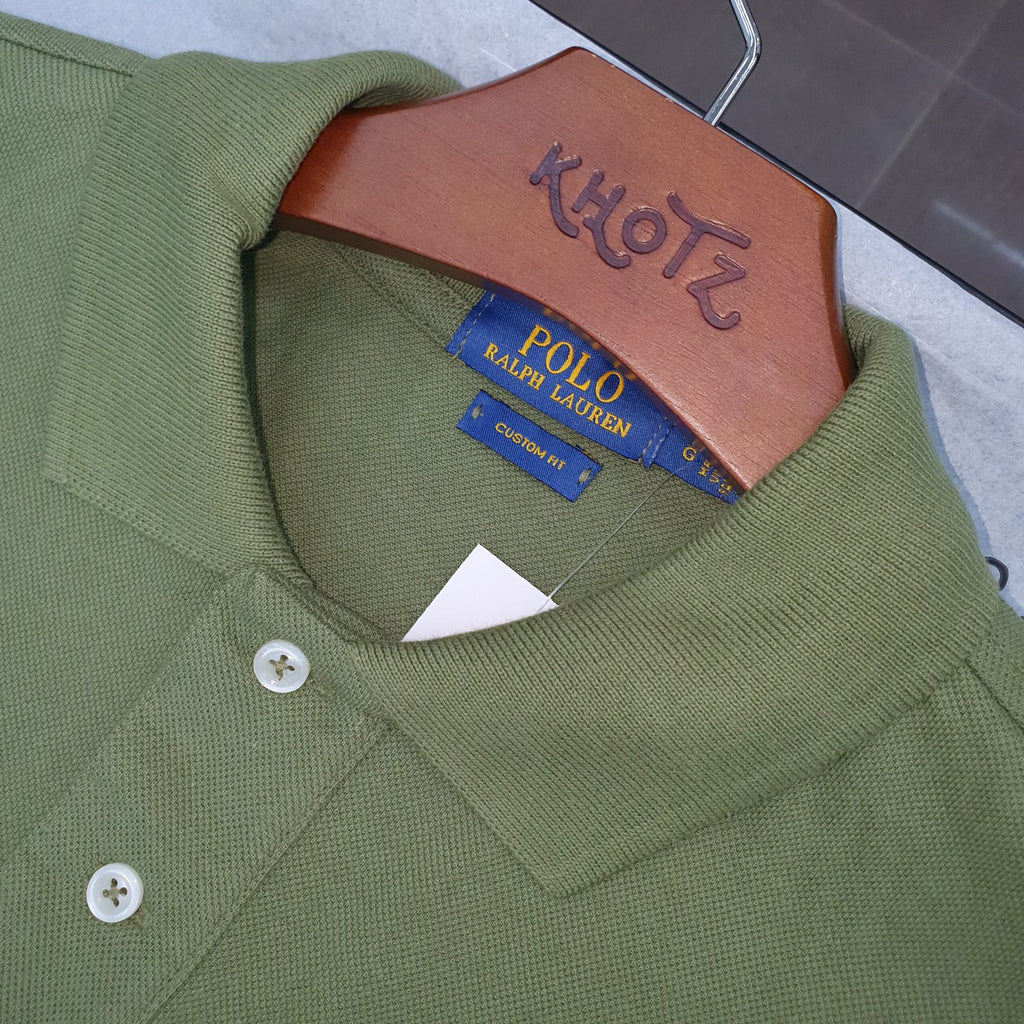 Polo Ralph Lauren Masculina Verde Oliva Pony Colorido
