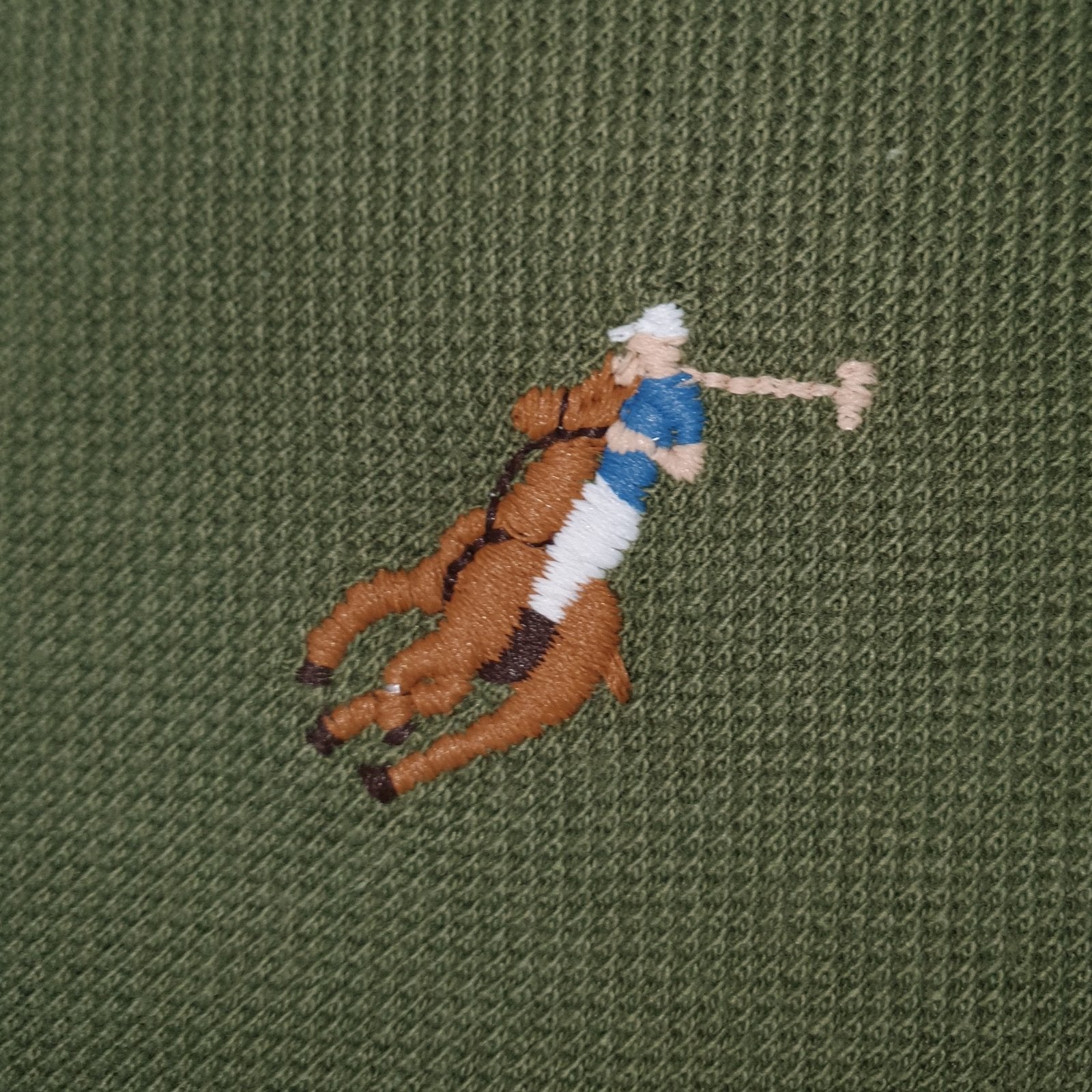 Polo Ralph Lauren Masculina Verde Oliva Pony Colorido