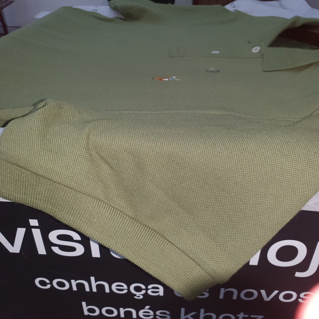 Polo Ralph Lauren Masculina Verde Oliva Pony Colorido