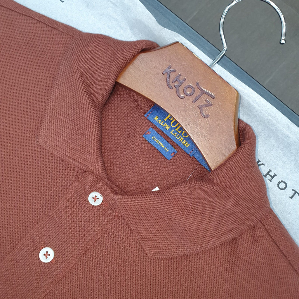Polo Ralph Lauren Masculina Caramelo Escuro Pony Colorido