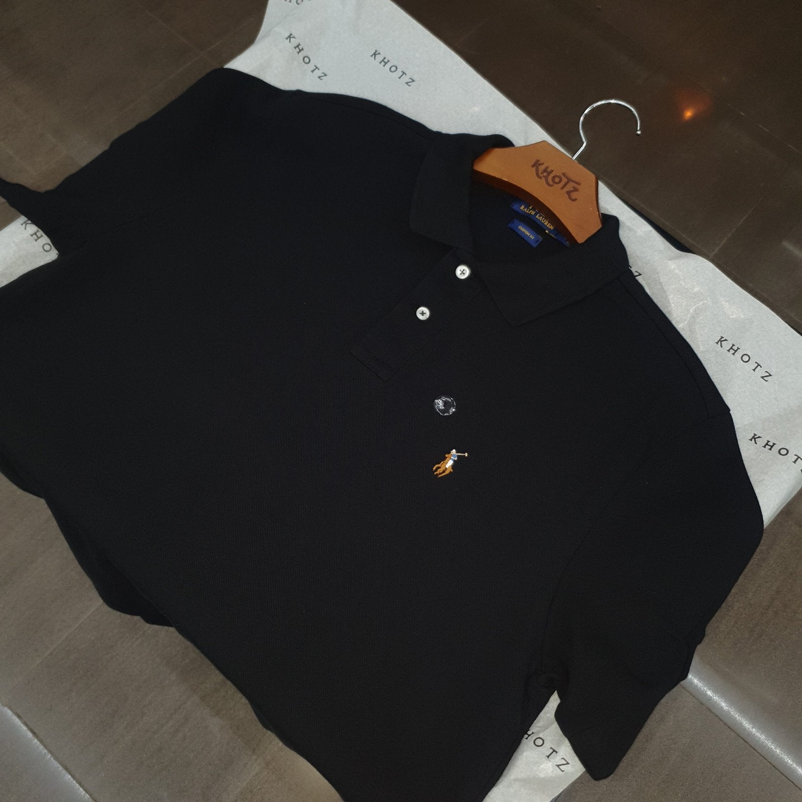Polo Ralph Lauren Masculina Preta Pony Colorido